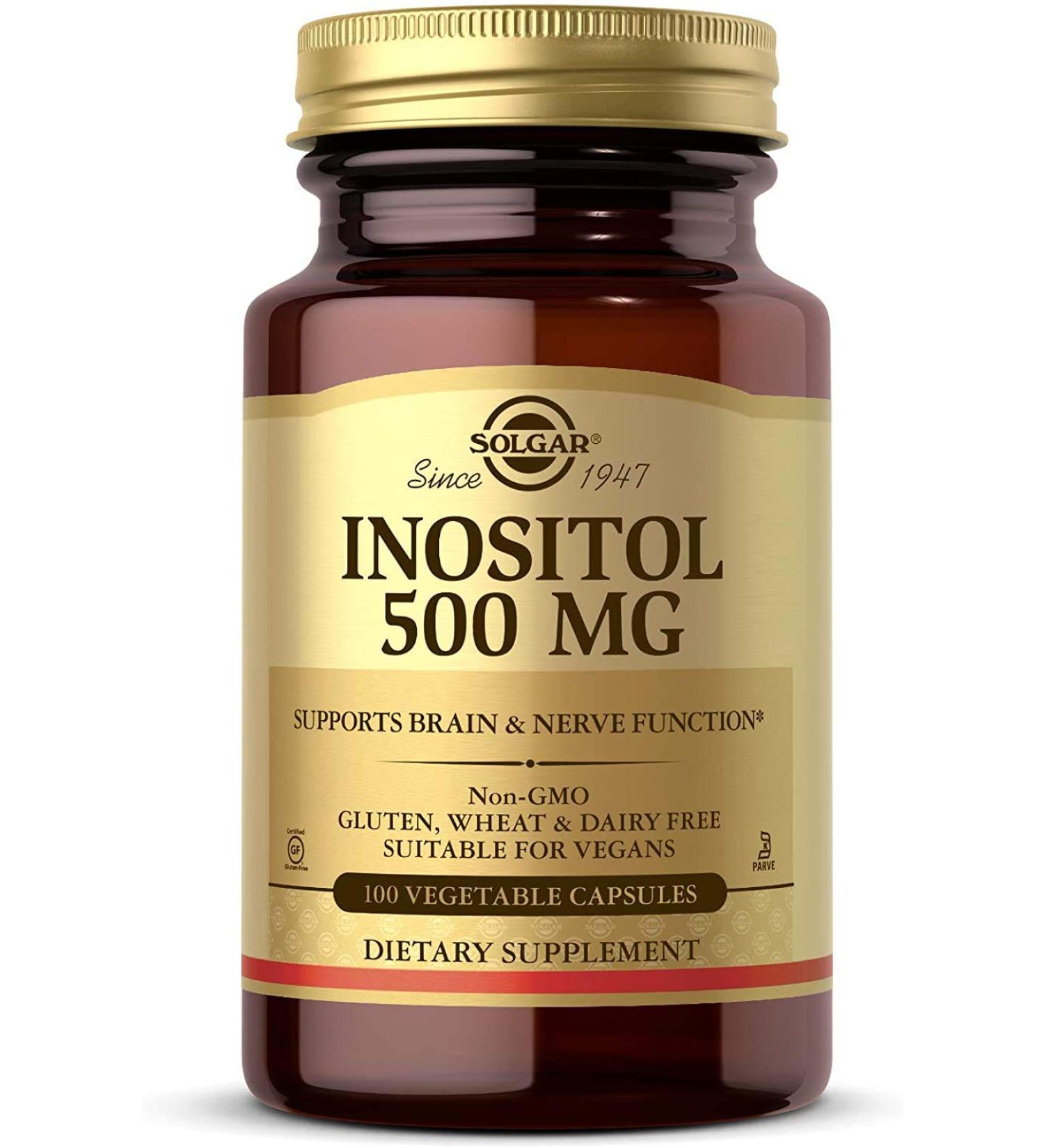 Inositol 500mg Solgar 100 VCaps - Natural Mood and Hormone Support - Buy Online on GoSupps.com