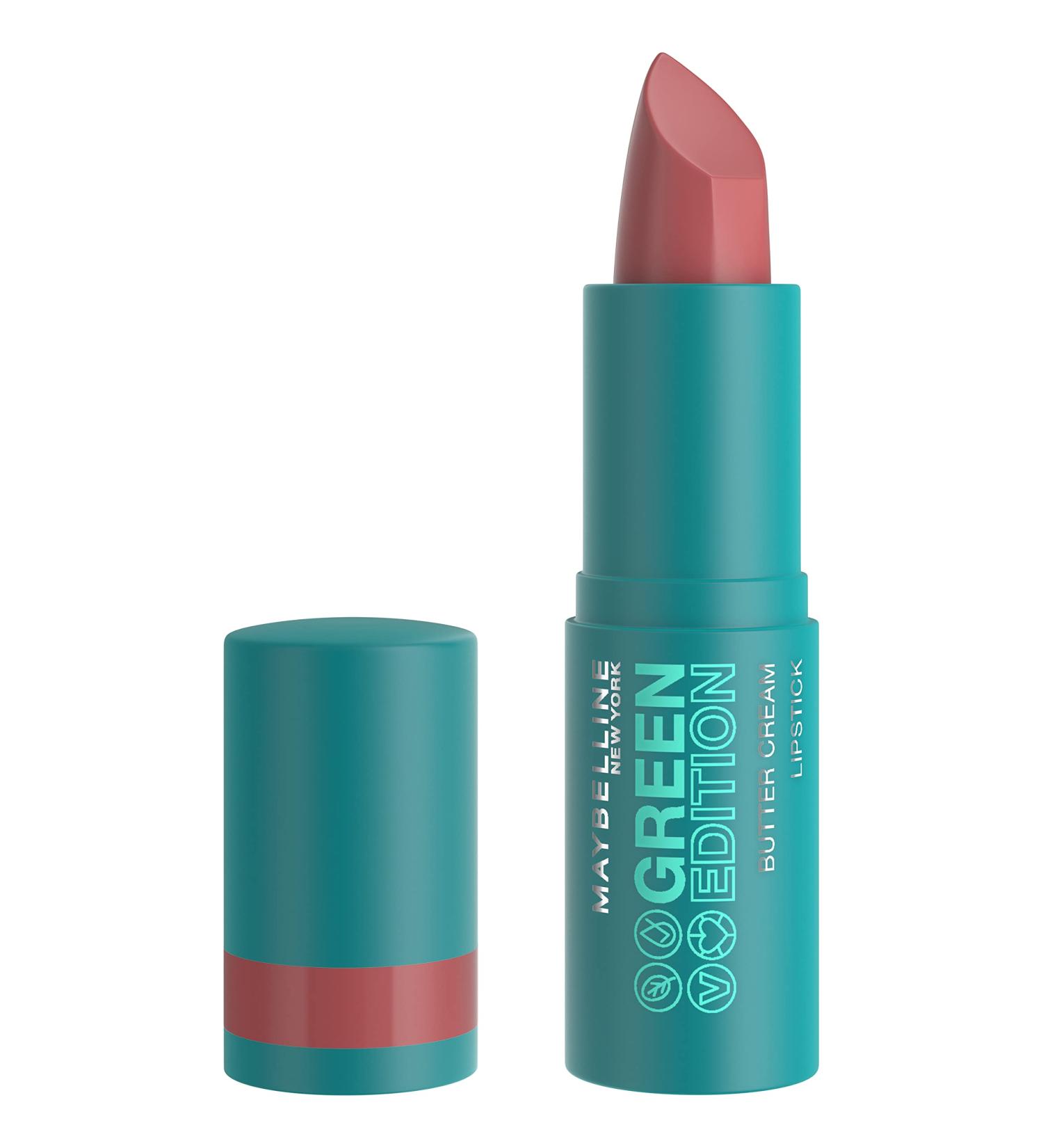 Maybelline Green Edition Butter Cream High-Pigment Lipstick - Glacier Nude Pink - 0.12 oz - Buy Online on GoSupps.com