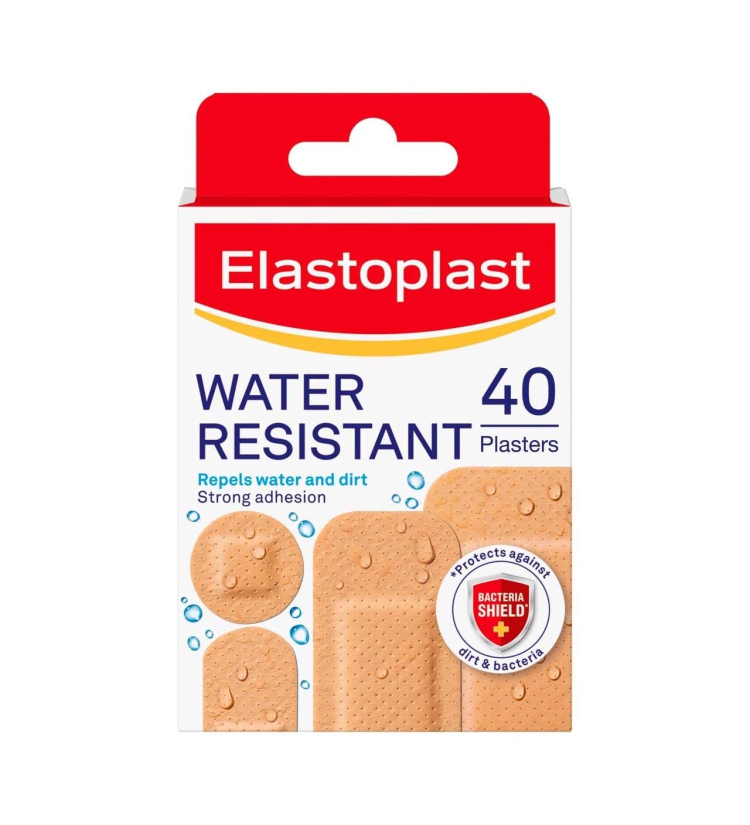 Elastoplast Water Resistant 40 Plasters | Durable Protection for Cuts & Scrapes | Fast International Shipping - Buy Online on GoSupps.com