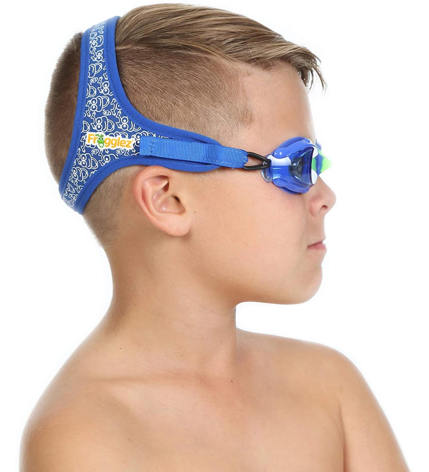Frogglez Anti-Fog Kids Swimming Goggles | Ages 3-10 | Recommended by Olympic Swimmers | Premium Strap | Blue Frog - Buy Online on GoSupps.com