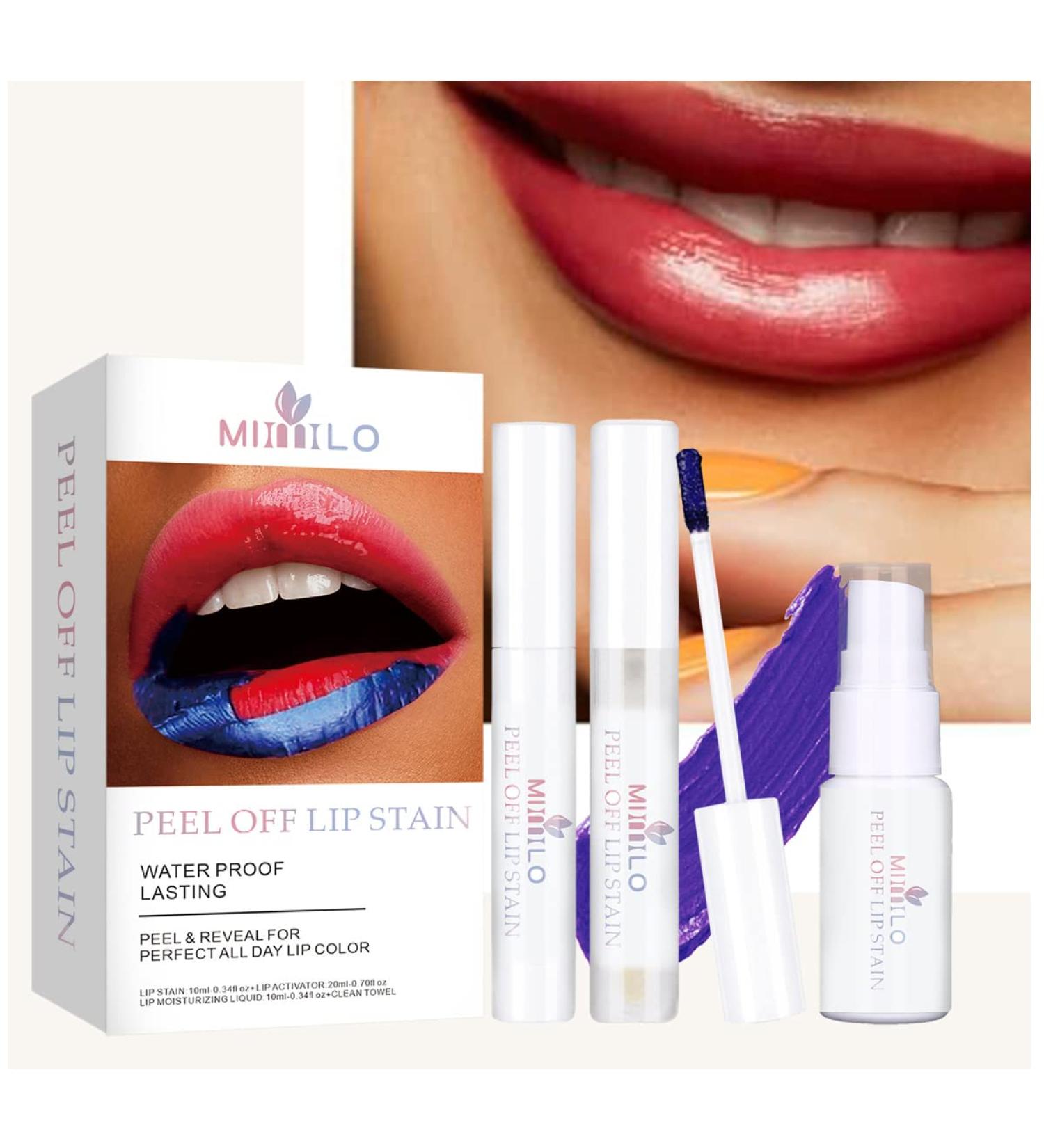 GL-TURELIFES Peel Off Red Lip Gloss Set - Long Lasting Waterproof Lipstick Kit with Stain & Moisturizer | International Shipping Available - Buy Online on GoSupps.com
