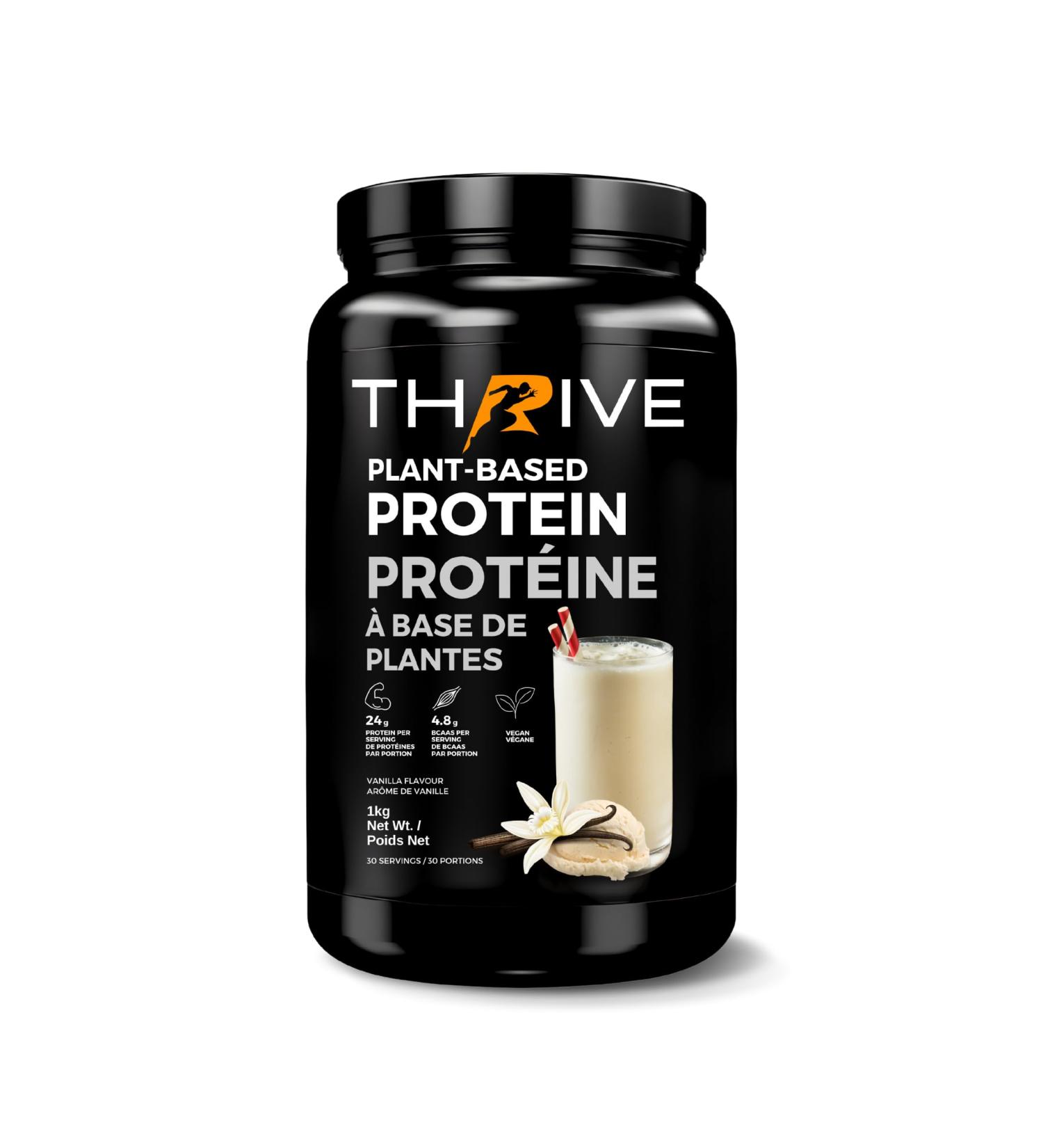 Plant-Based Protein | Vegan Protein Powder Vanilla | Thrive Protein | 1kg (30 servings) Vanilla 30 Servings (Pack of 1) - Buy Online on GoSupps.com