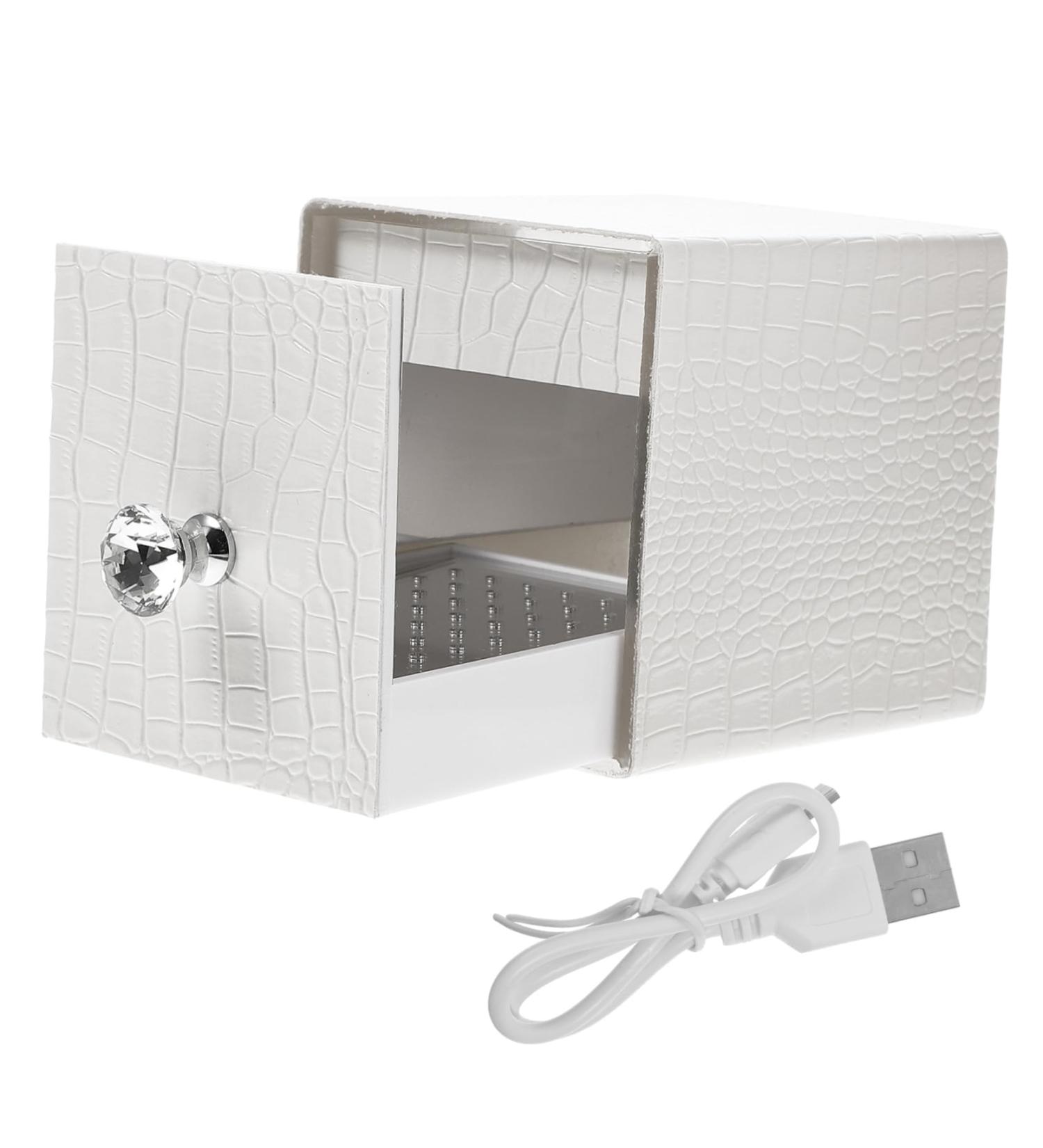 minkissy Nail Polish Storage Nail Art Tool Nail Tools Manicure Tools Para U as Nail Stuff Organizer Chic Nail Bits Holder Nail Grinding Bits Container White Acrylic Shell Drill 12x8.5cm White - Buy Online on GoSupps.com