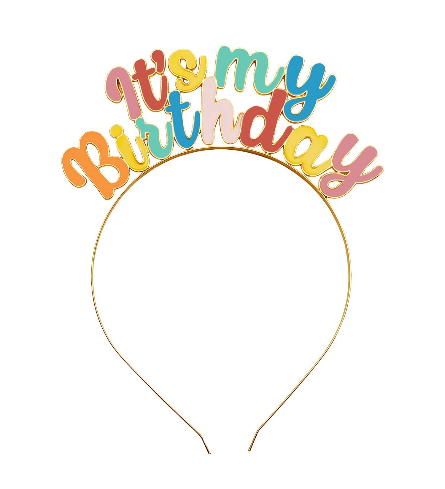 Colorful Birthday Crown Headpiece for Girls and Women | Happy Birthday Hair Band and Tiara - Buy Online on GoSupps.com