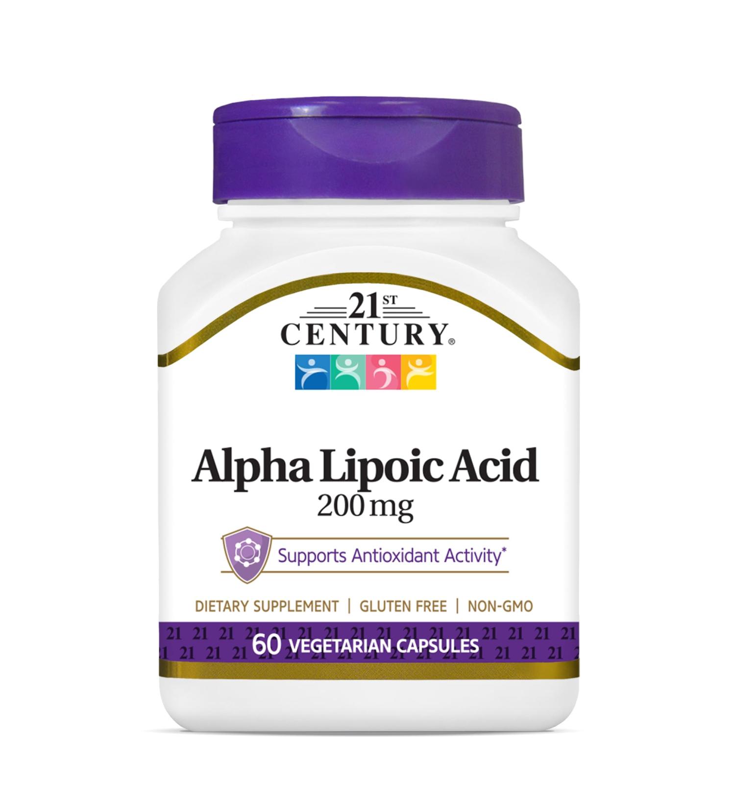 Buy 21st Century Healthcare Alpha Lipoic Acid 200 mg - 60 Vegetarian Capsules | Shop Internationally for Best Prices - Buy Online on GoSupps.com