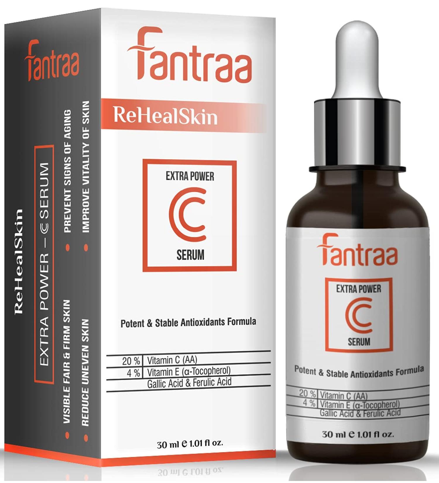 Buy 20% Vitamin C Face Serum - 30ml | Anti-Aging Serum for Men & Women | Best International Shipping - Buy Online on GoSupps.com