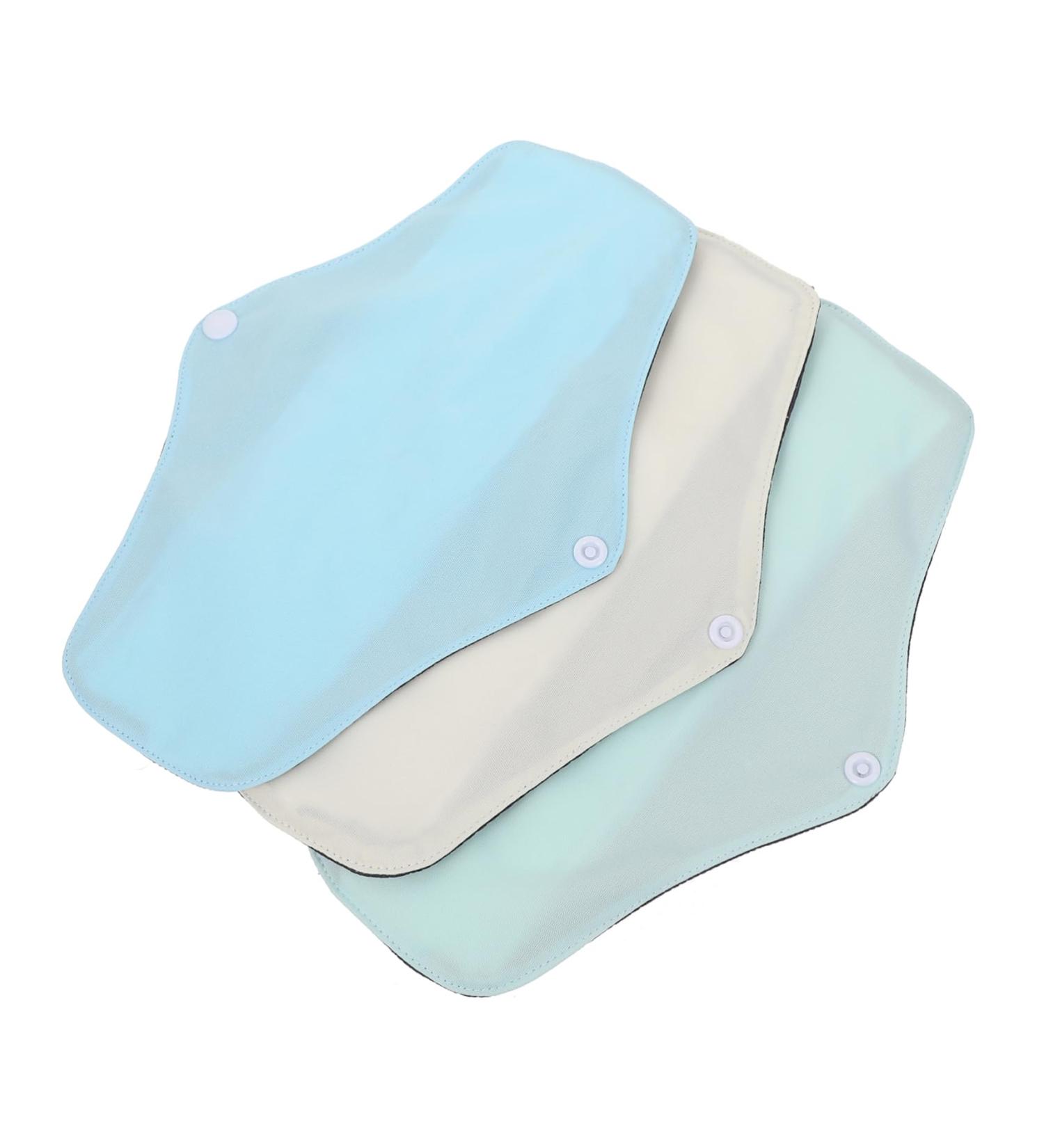 3-Pack Reusable Menstrual Pads - Super Absorbent Washable Cloth Napkins for Women - Eco-Friendly Feminine Hygiene Products - Buy Online on GoSupps.com
