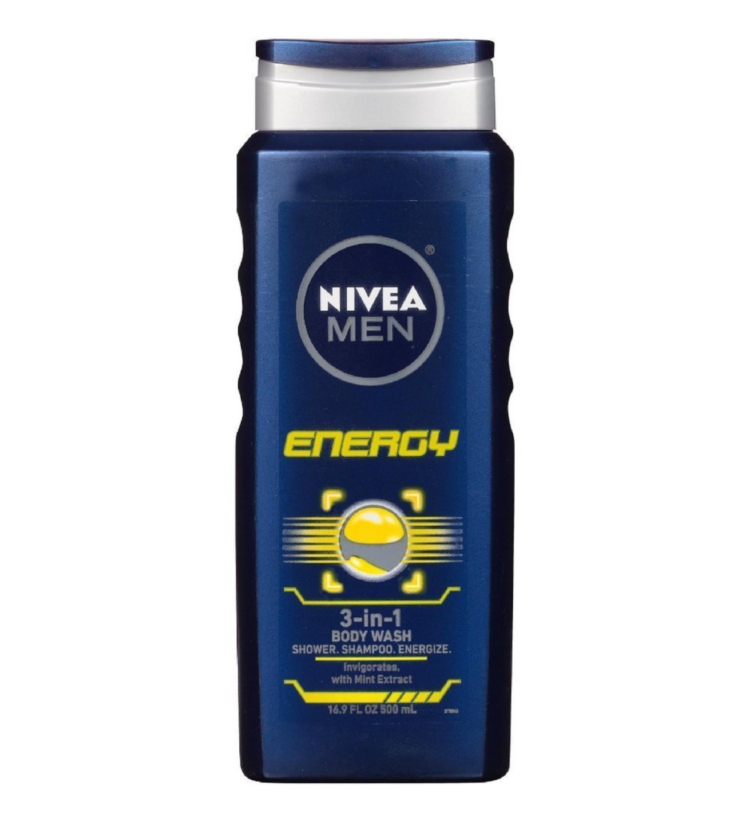 Nivea Men 3-in-1 Body Wash Energy 16.9 fl oz (500 ml)