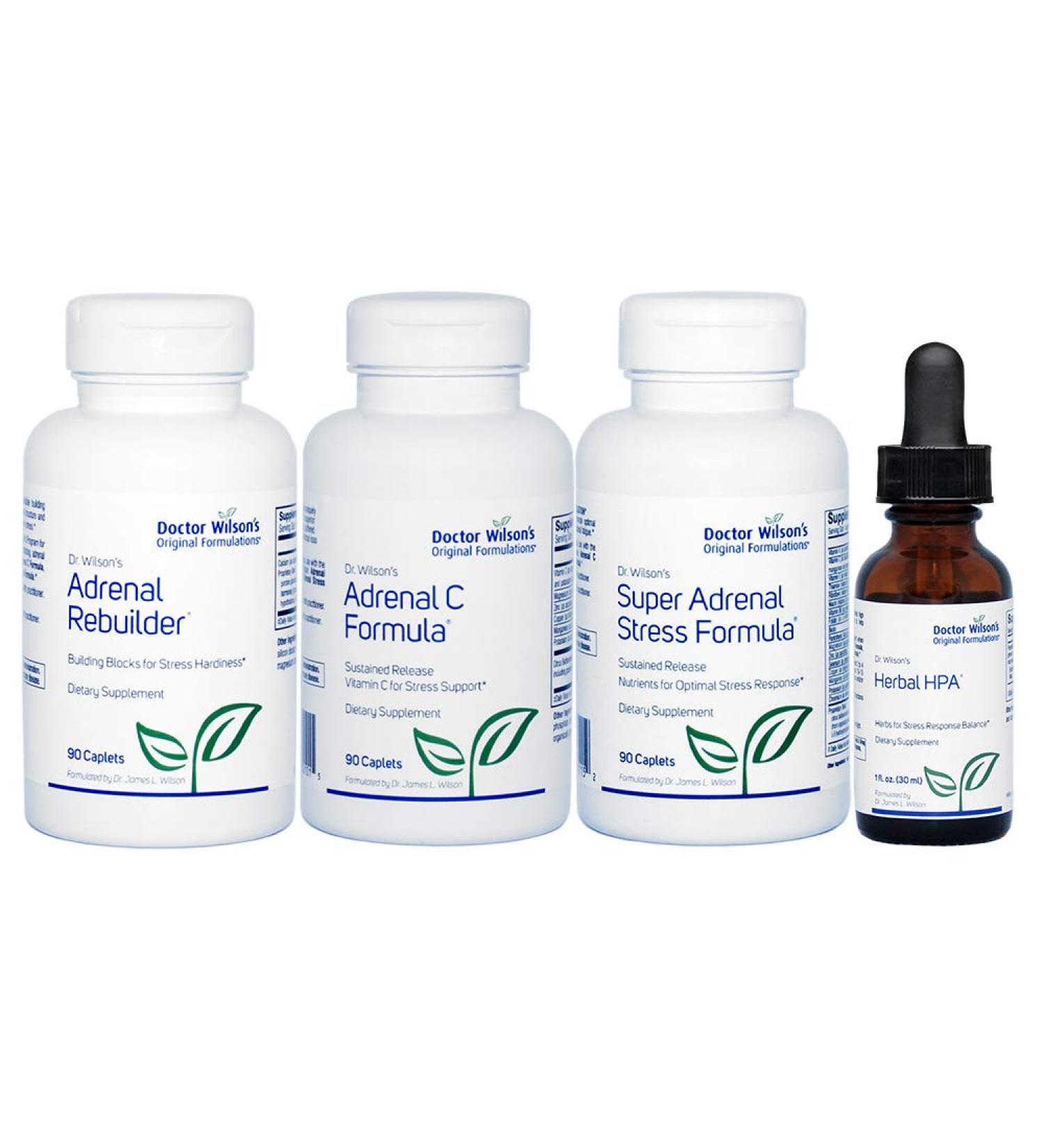 Dr. Wilson's Adrenal Fatigue Protocol Comprehensive kit for Adrenal Support HPA Small - Buy Online on GoSupps.com