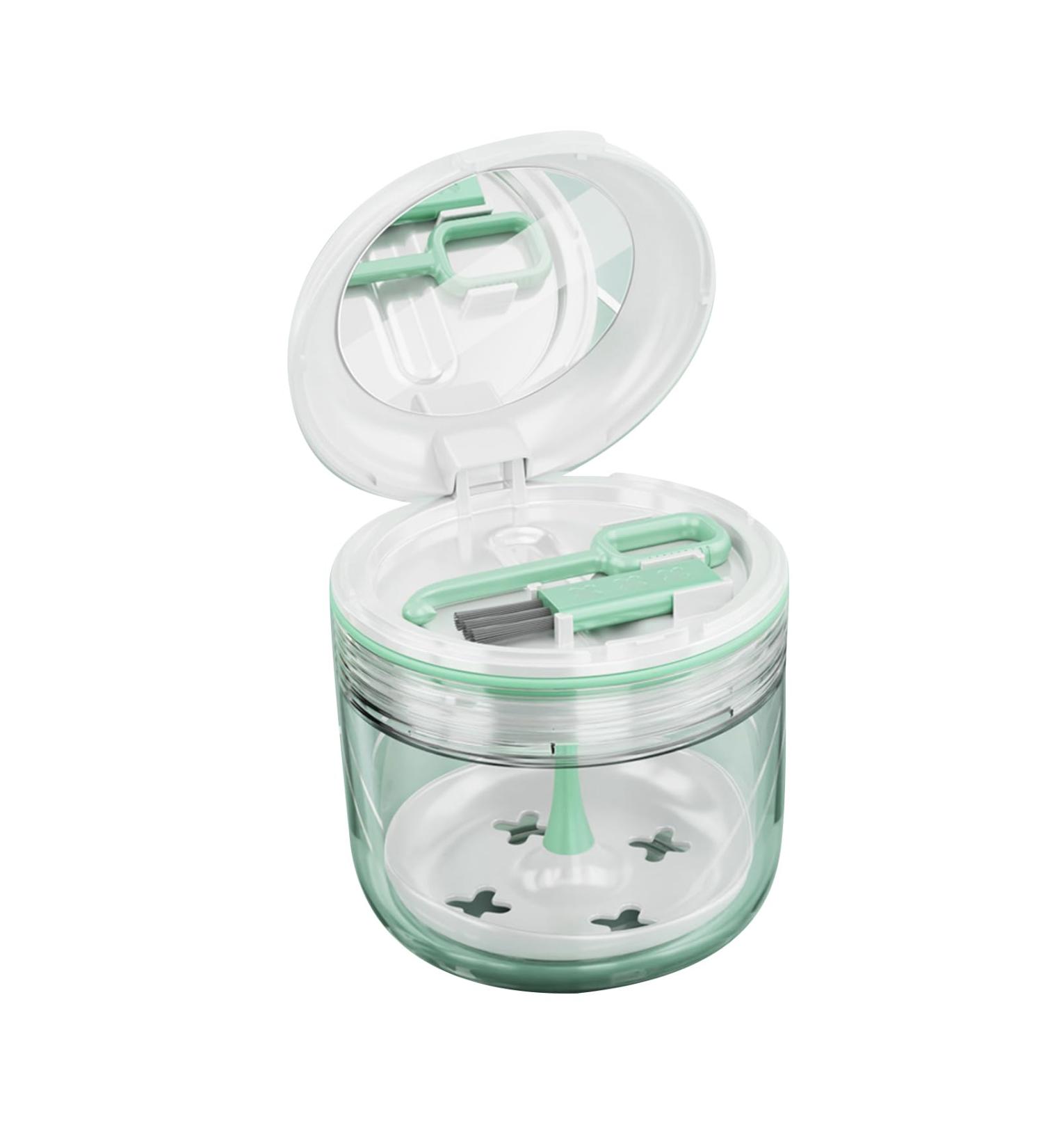 Portable Mundschutzetui & Retainer Cleaning Case - Transparent Dental Prosthesis Storage Container - Buy Online on GoSupps.com