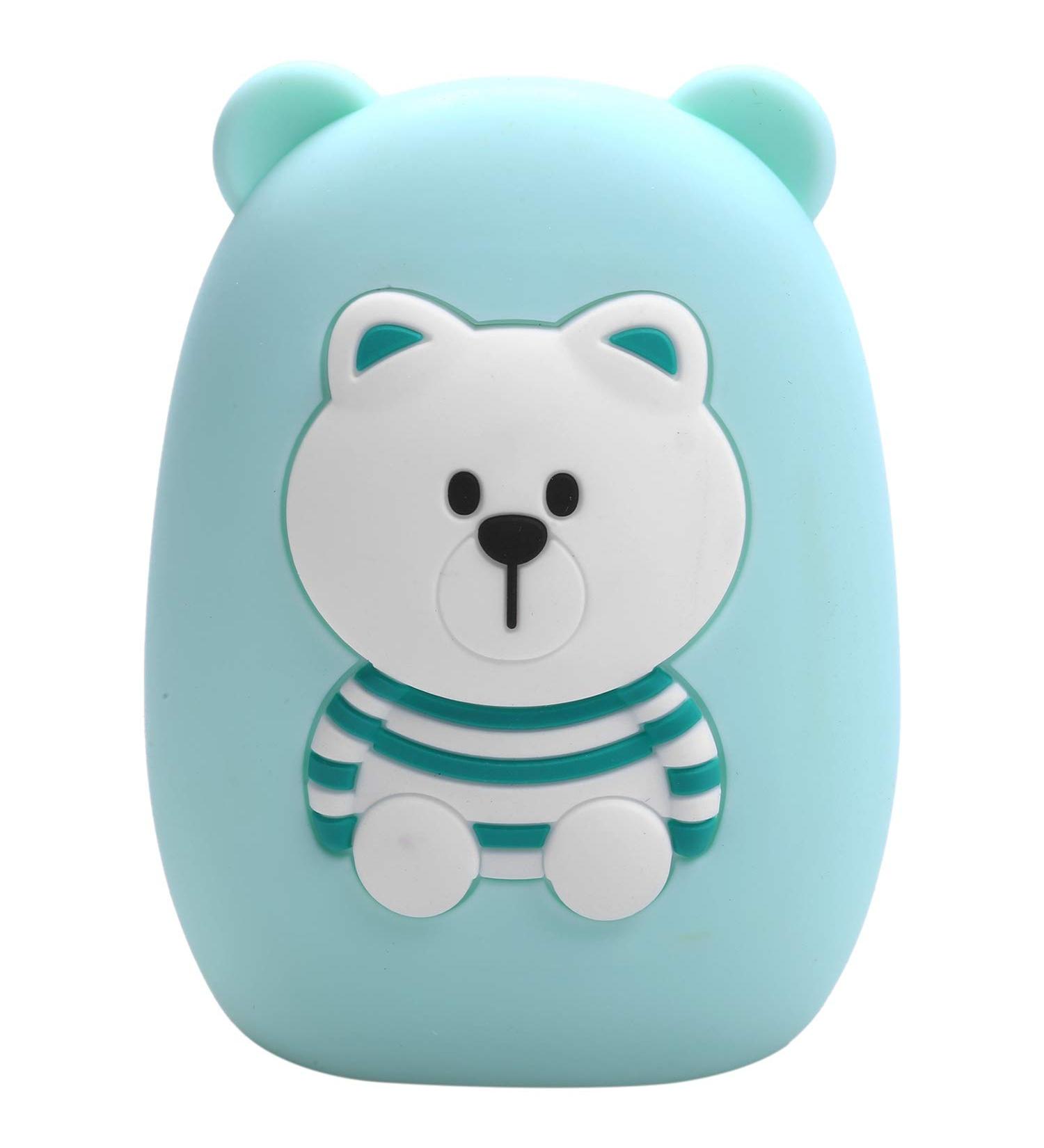 Panysilioer Blue Face Cleaning Brush Silicone Electric Face Brush Skin Cleaner Deep Cleaning Make-Up Back Stands Bear Face Brush for Washing - Buy Online on GoSupps.com