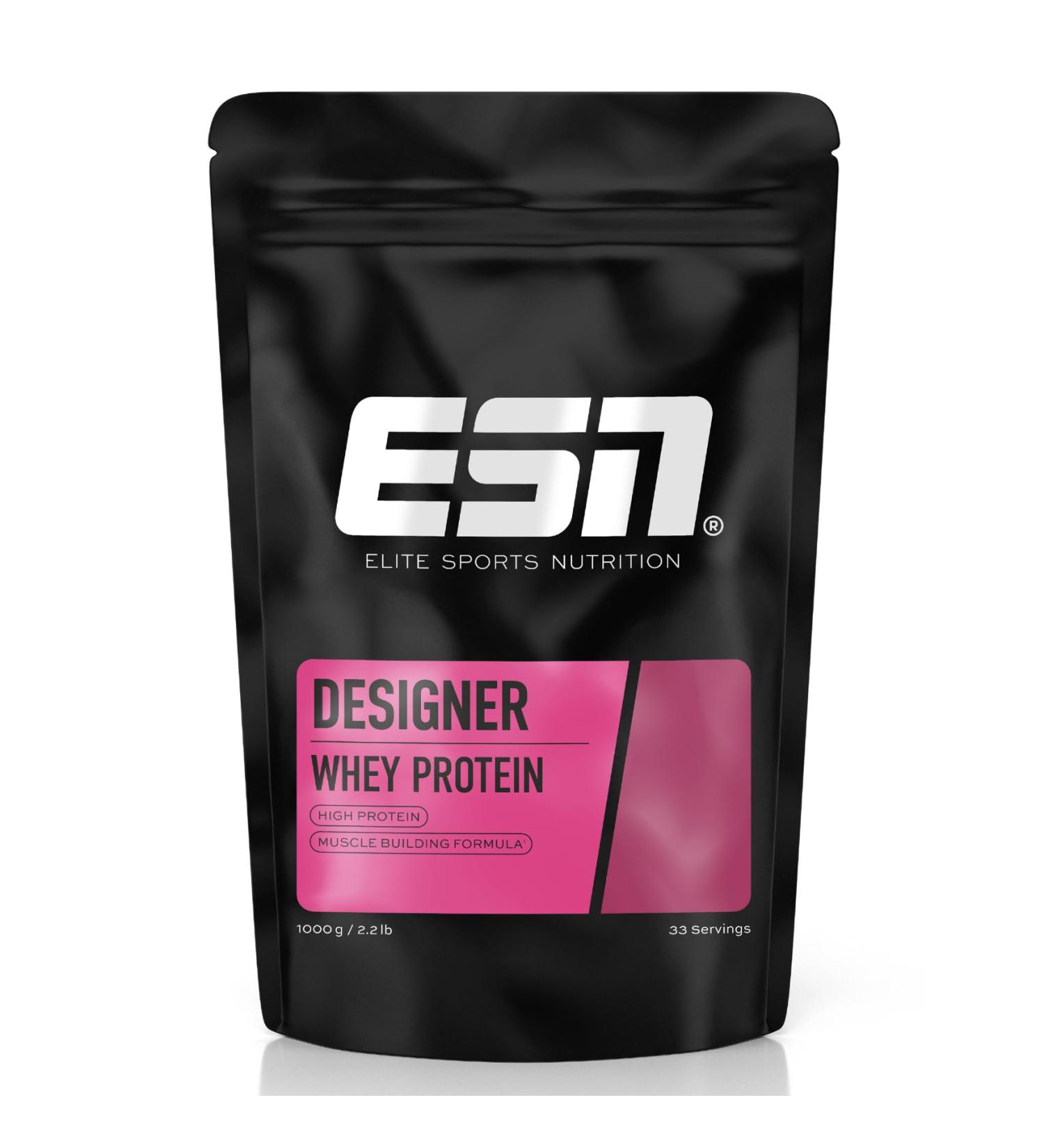 ESN Designer Whey Protein Powder - Vanilla 1kg | 23g Protein per Serving | Muscle Building | Quality Tested - Made in Germany - Buy Online on GoSupps.com