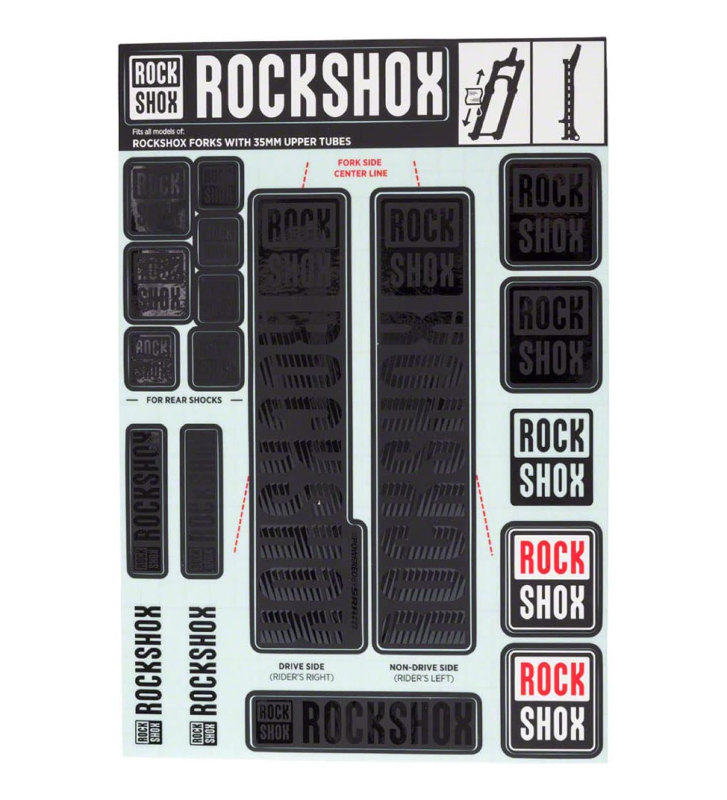 RockShox Unisex Adult Rim Tapes-03054921 Rim Tapes Stealth 35mm Stanchions
