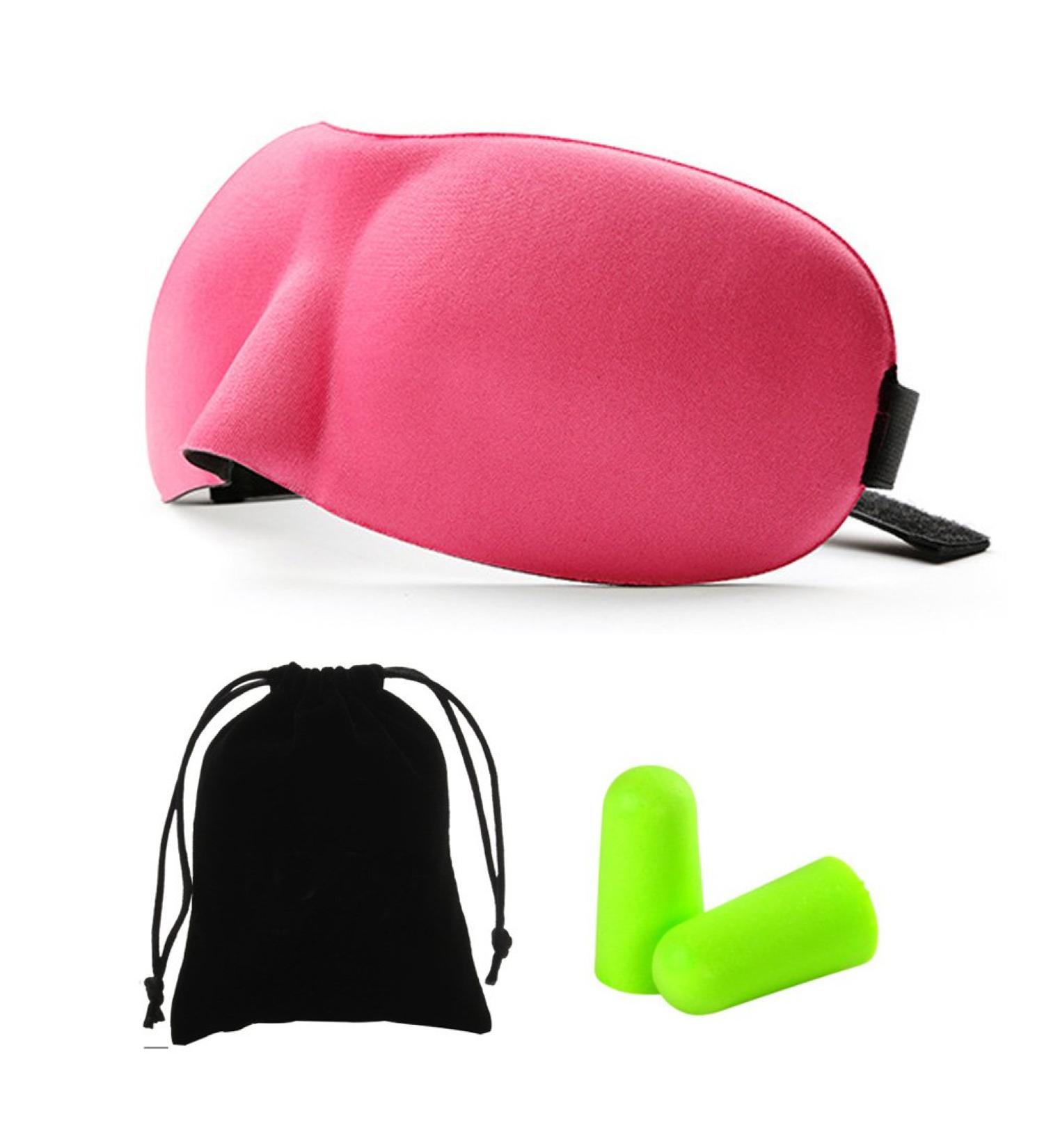 Bringsine Pink Sleep Mask & Ear Plugs Kit with Carry Pouch - Buy Online on GoSupps.com
