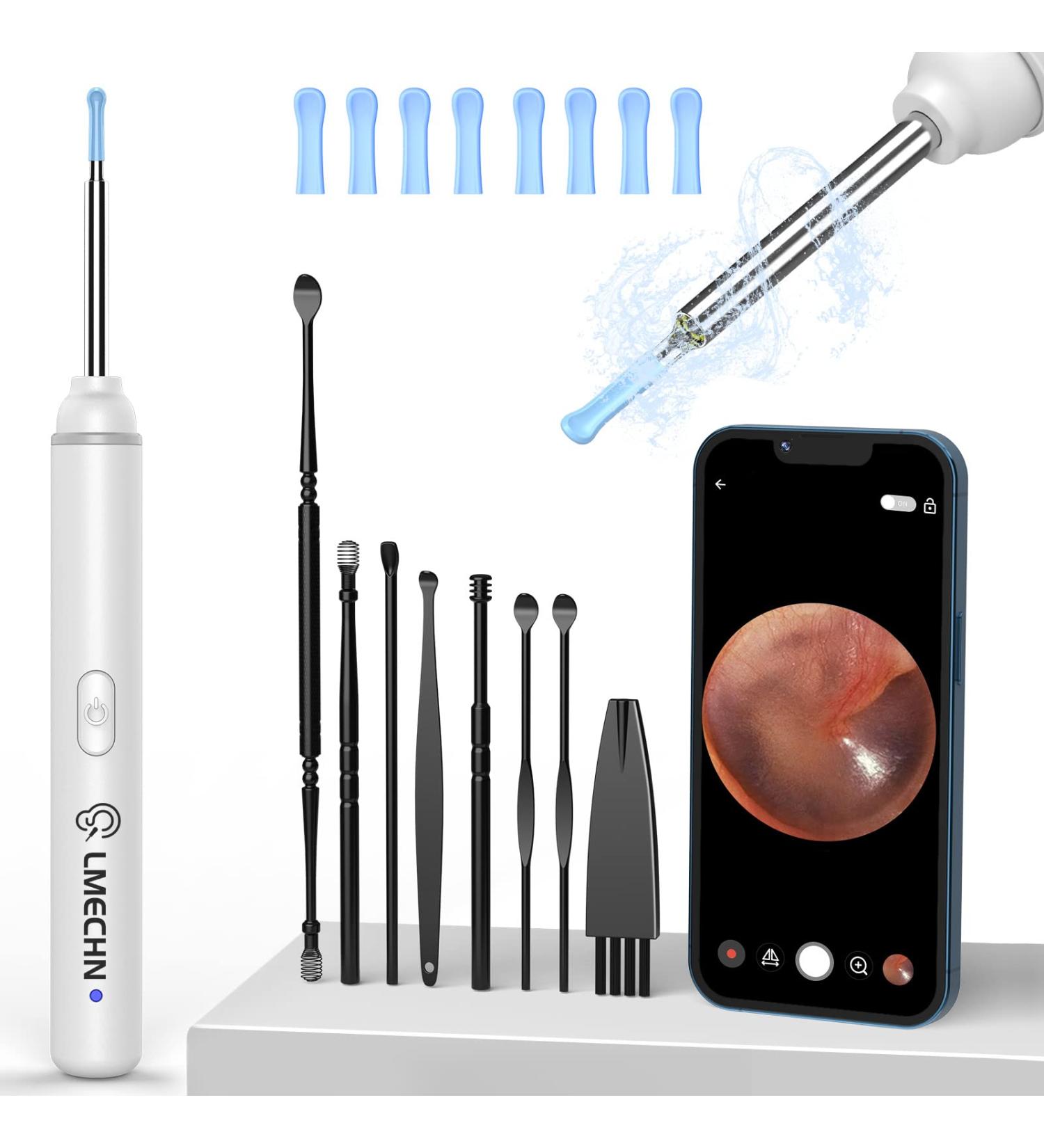 Ear Wax Removal Tool with 1920P HD Camera & LED Lights - Ear Cleaner for iPhone, iPad, Android - Earwax Remover Kit - Buy Online on GoSupps.com