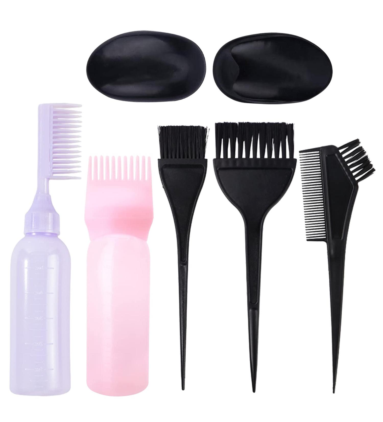 GADITIEK 6 Pcs Hair Dye Coloring Kit Hair Dyeing Bottle Dyeing Shampoo Bottle Oil Comb Applicator Hair Tools Bottles and Hair Coloring Brushes Hair Dying Combs Brushes for Salon Home - Buy Online on GoSupps.com