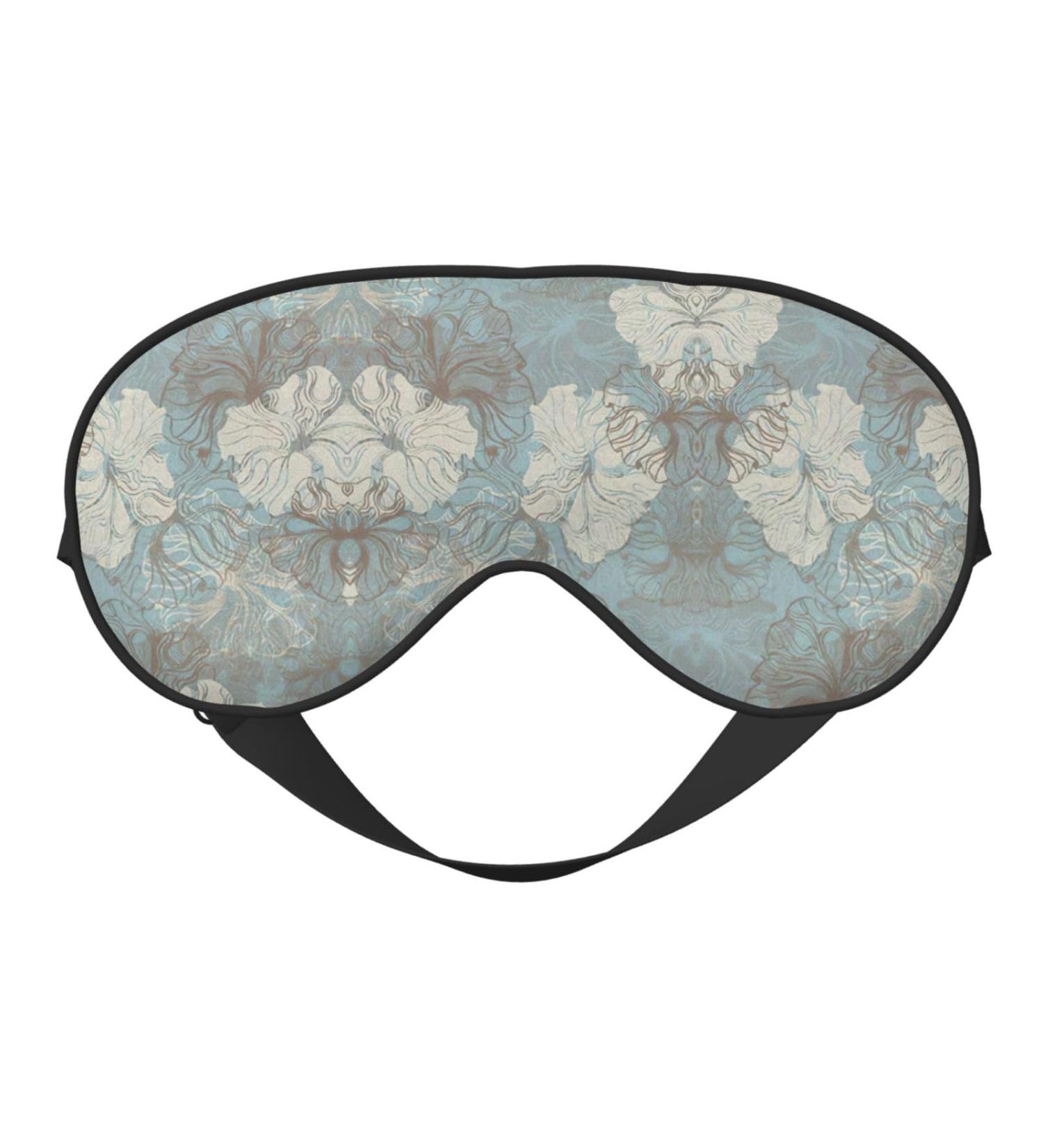 Buy Blue Grace Floral Soft Sleep Eye Mask | Breathable Eye Patch for Travel & Relaxation - Buy Online on GoSupps.com