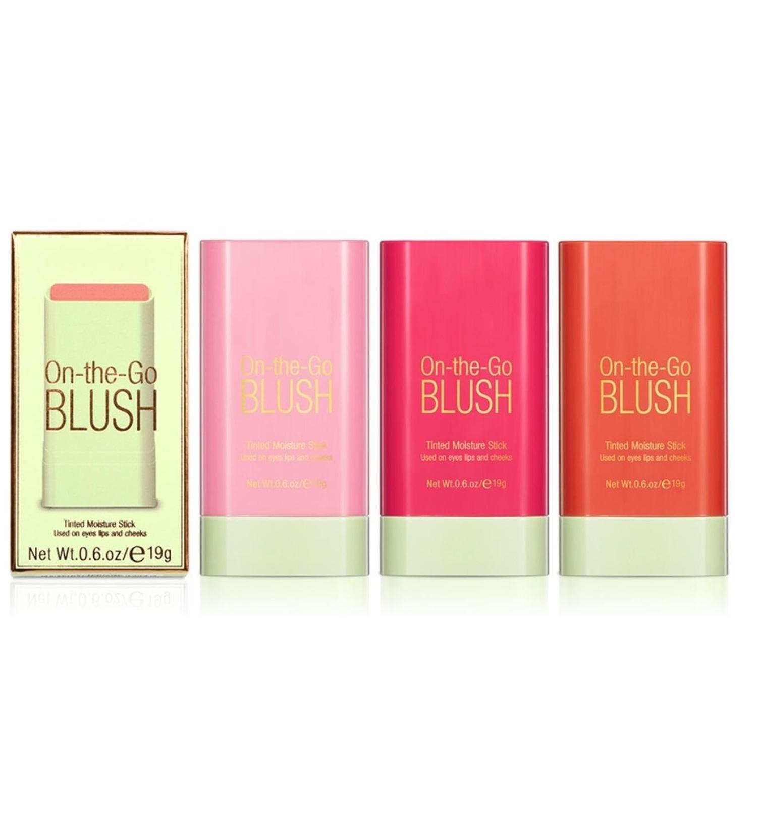 PICKX On-the-Go Makeup Blush Stick Tinted Moisture Stick Shadow Lips Cheek Blusher Creamy Makeup Long Lasting Natural Nude Makeup for All Skin (3PC) - Buy Online on GoSupps.com