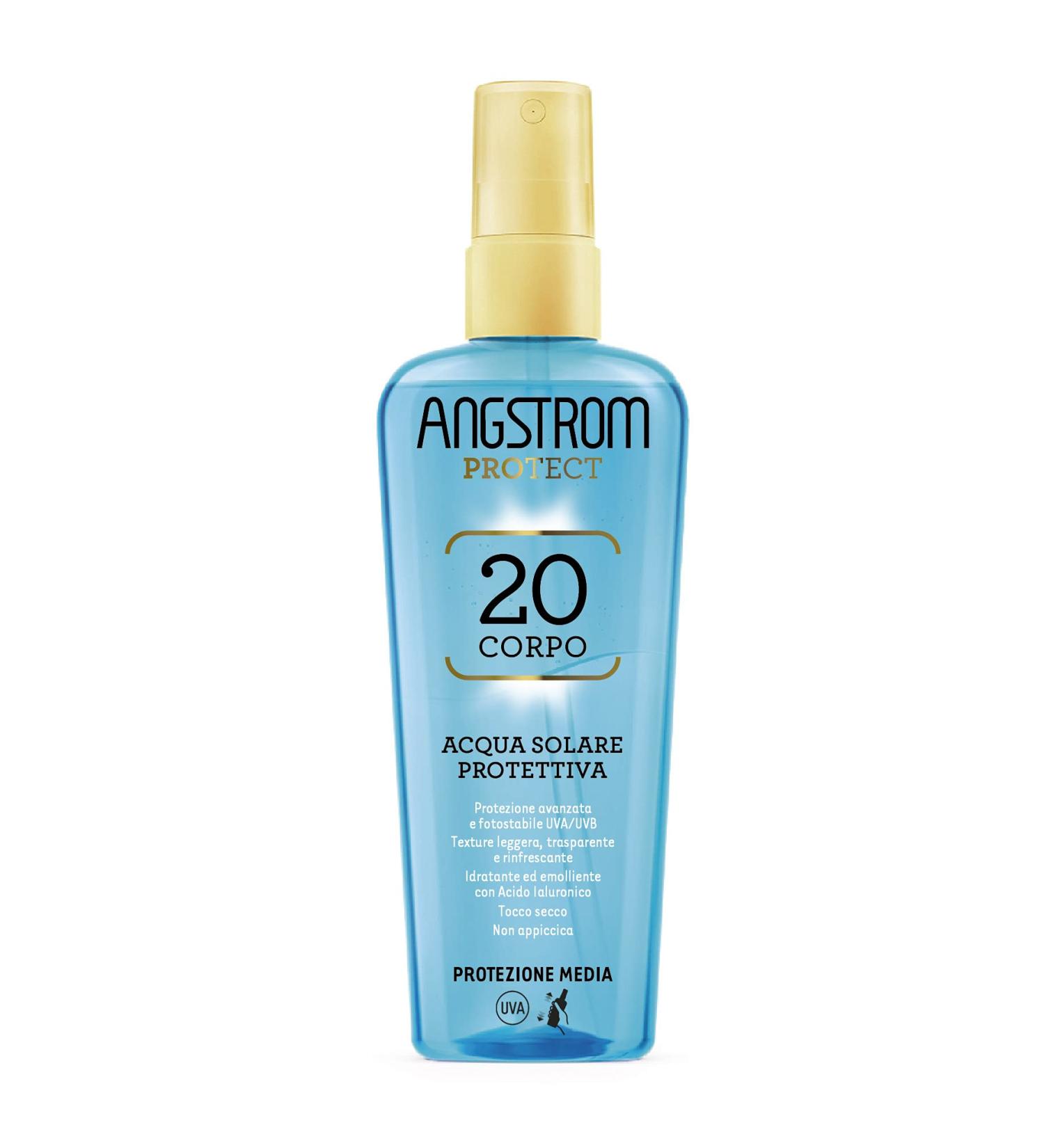 Perrigo Angstrom SPF 20 Sun protection water with photostable UVAUVB sun filter sun spray with moisture and inflammation water and sweat resistant dermatologically tested 140 ml - Buy Online on GoSupps.com