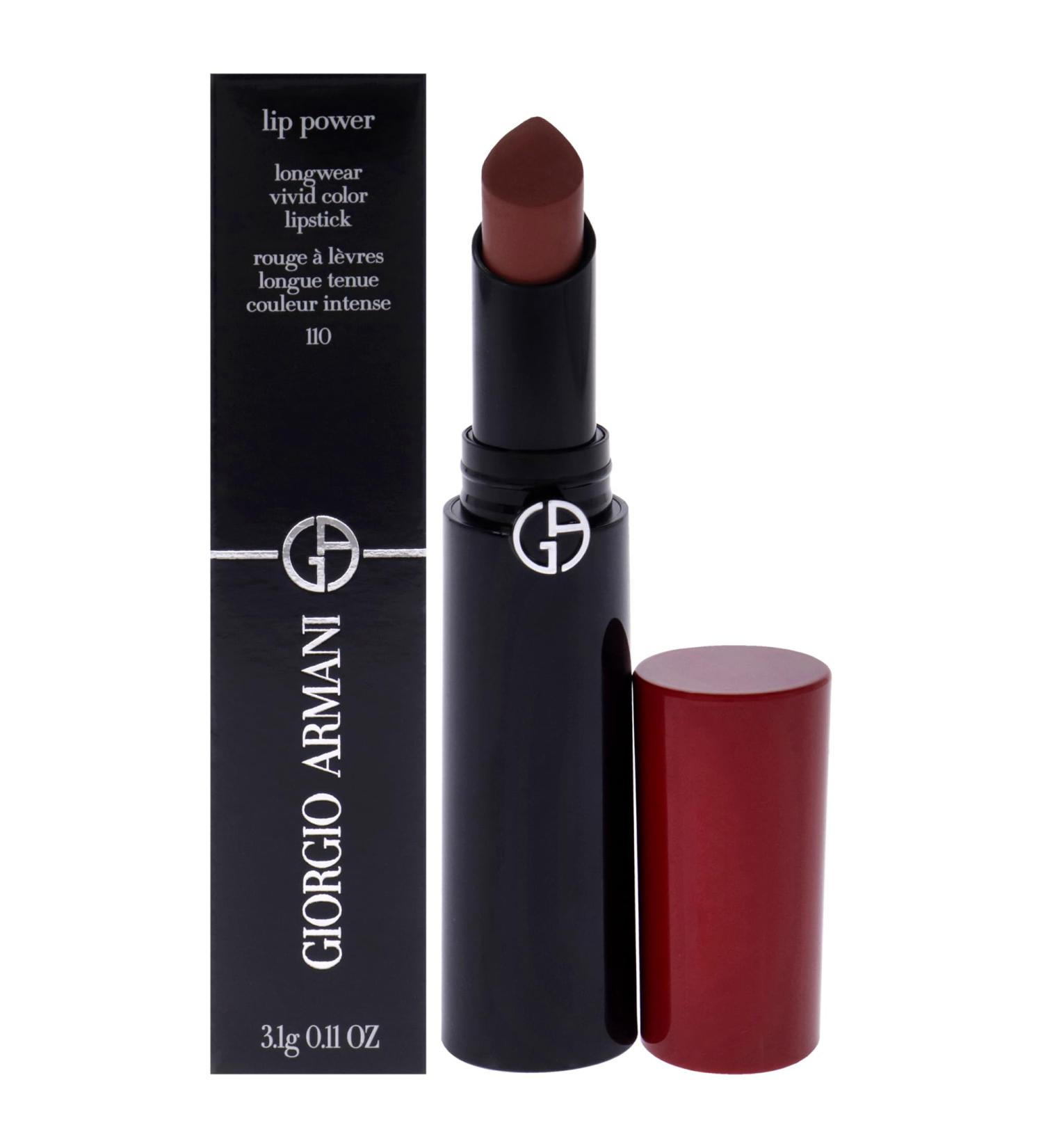 Giorgio Armani Lip Power Longwear Vivid Color Lipstick - 110 Mania for Women | 0.11 oz International Shipping Available - Buy Online on GoSupps.com