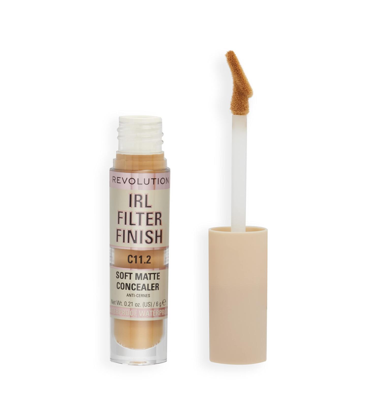 Makeup Revolution IRL Filter Finish Concealer C11.2 6g - Medium to Full Coverage Matte Finish for Medium/Dark Skin Tones - Buy Online on GoSupps.com