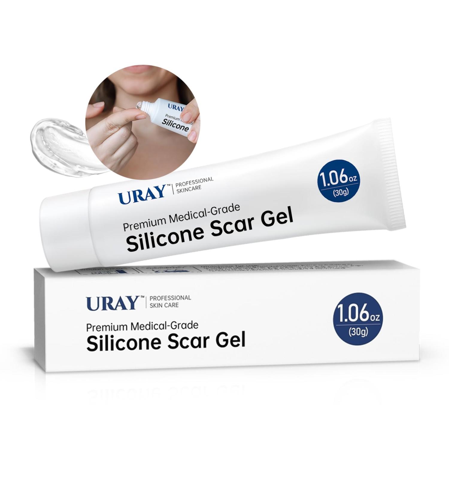 Silicone Scar Gel Cream for Face & Body | Advanced Treatment for Old & New Scars Stretch Marks Burns & Surgery - 30g (1.06 Oz - Buy Online on GoSupps.com