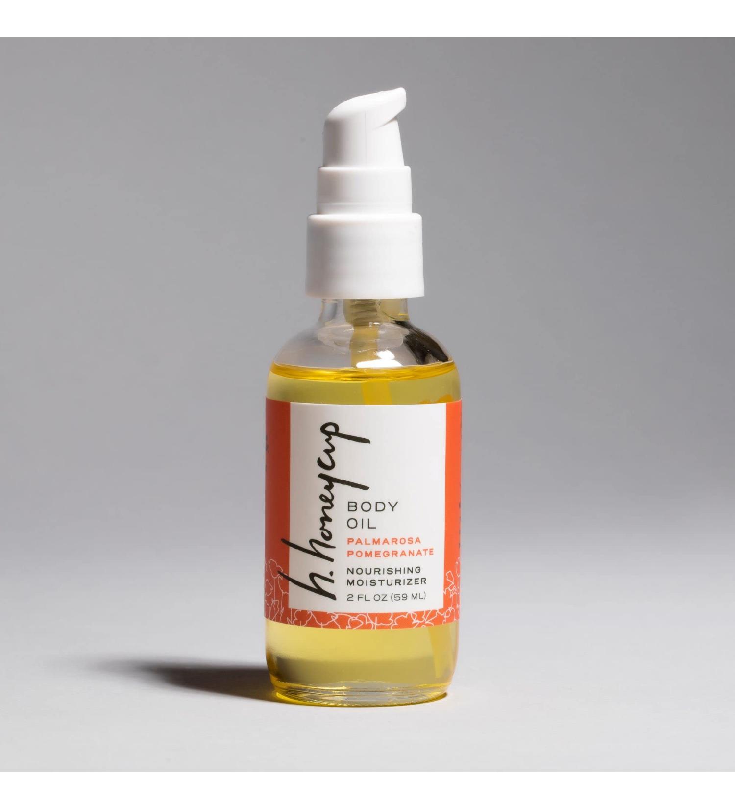 Palmarosa Pomegranate Body Oil - 2 oz Vegan Moisturizer for All Skin Types | Lavender & Palmarosa Essential Oils | Nontoxic Eco-Friendly MADE SAFE Certified Skincare - Buy Online on GoSupps.com
