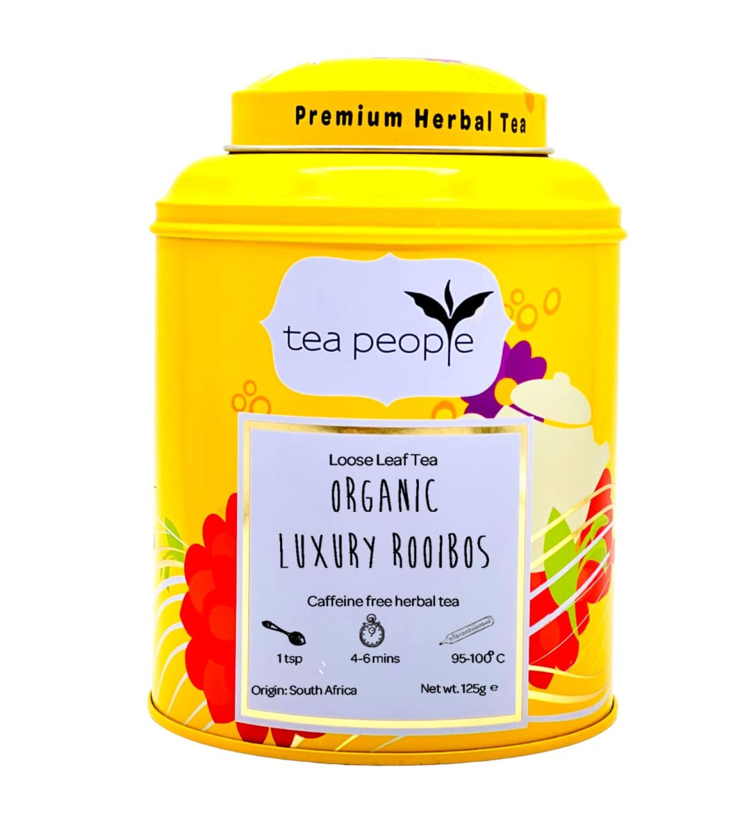 Tea People Organic Luxury Rooibos Loose Tea Caddy 125g - Pack of 1 - Buy Online on GoSupps.com