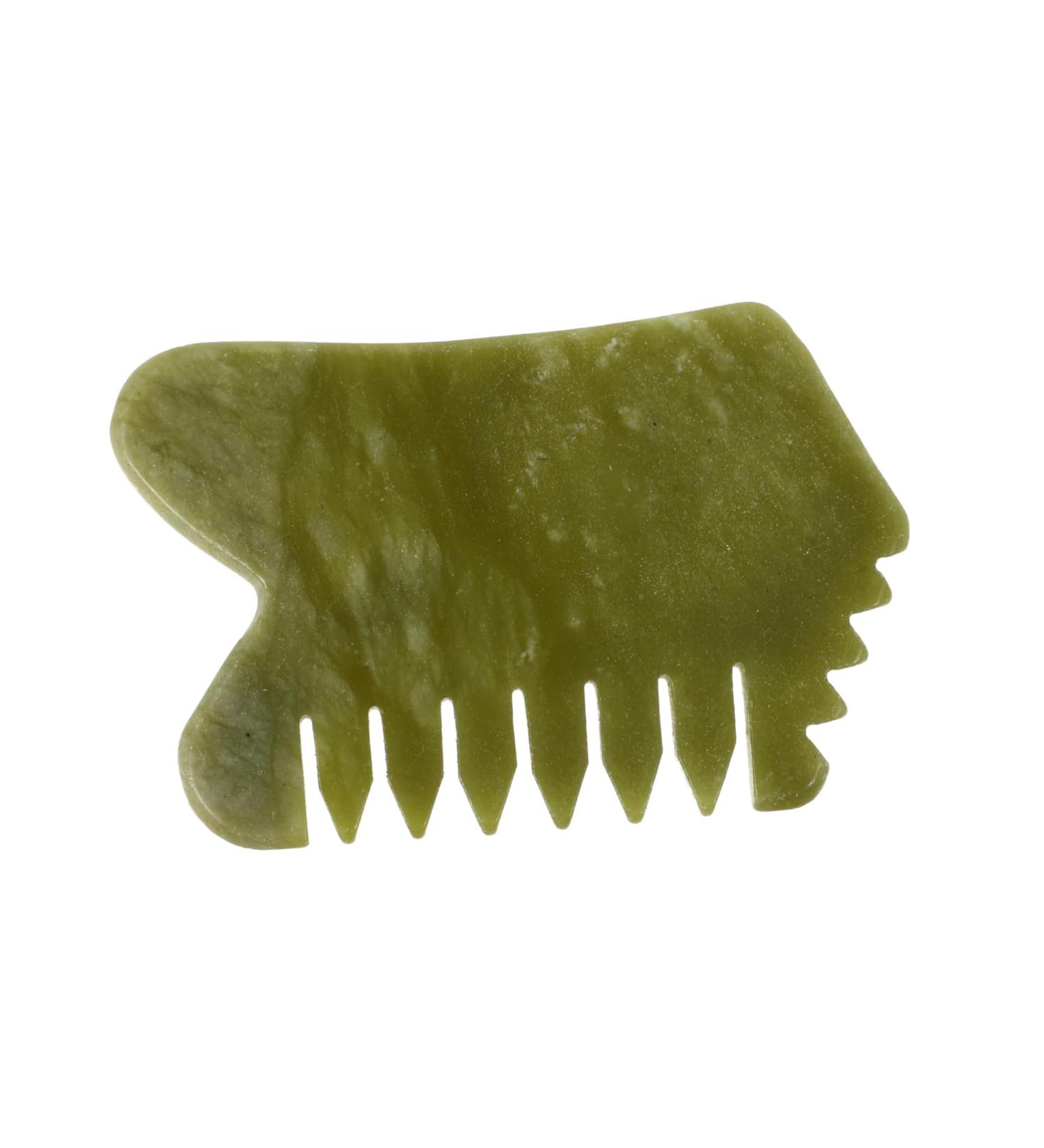 Frcolor Xiuyan-Jade Massage Tools Set - 4 Piece Gua Sha Combs & Plates for Back Body & Head Massage | International Shipping Available - Buy Online on GoSupps.com