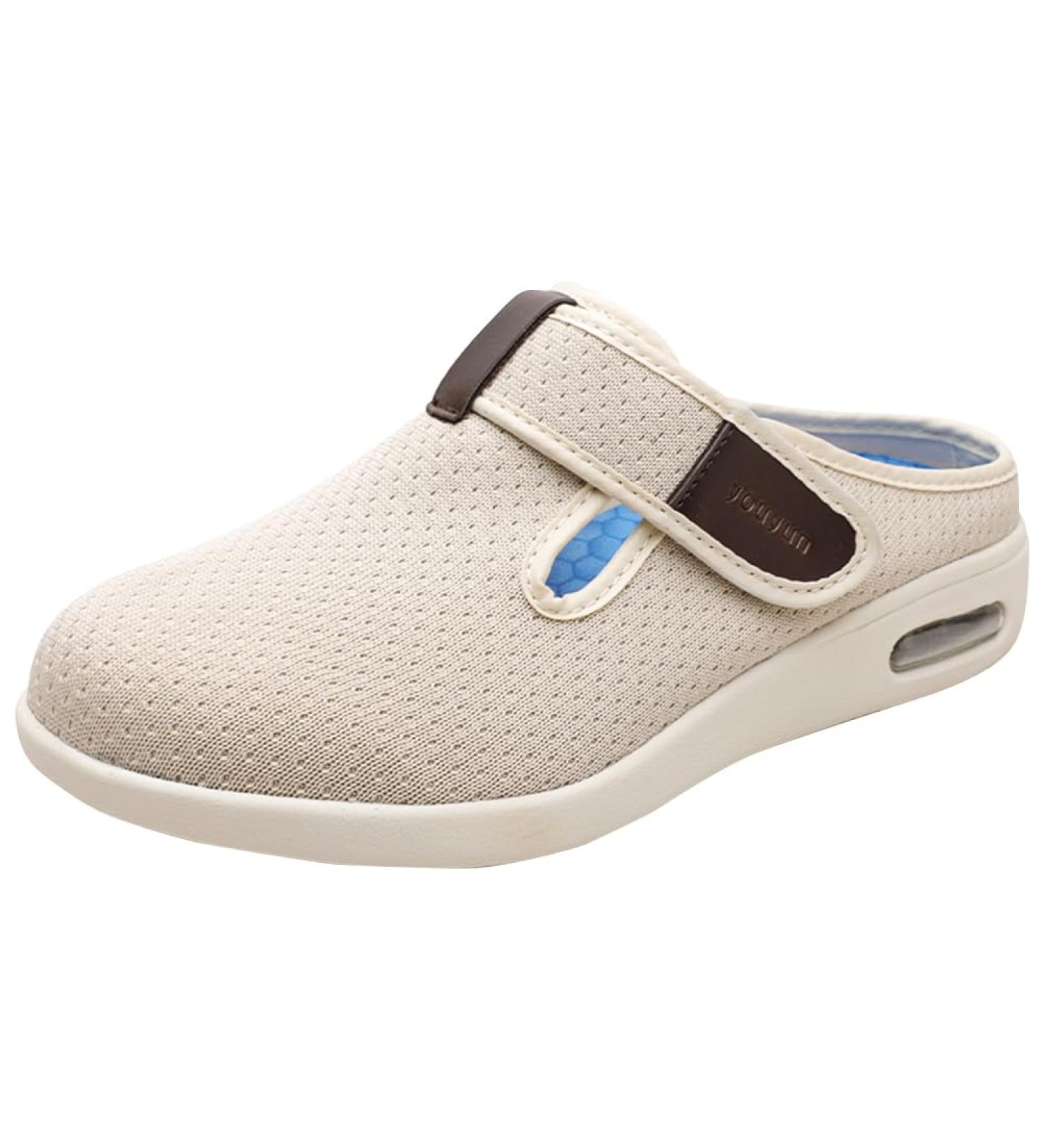 ACE SHOCK Women's Wide Diabetic Summer Walking Sandals - Beige 6.5 Wide - Buy Online on GoSupps.com