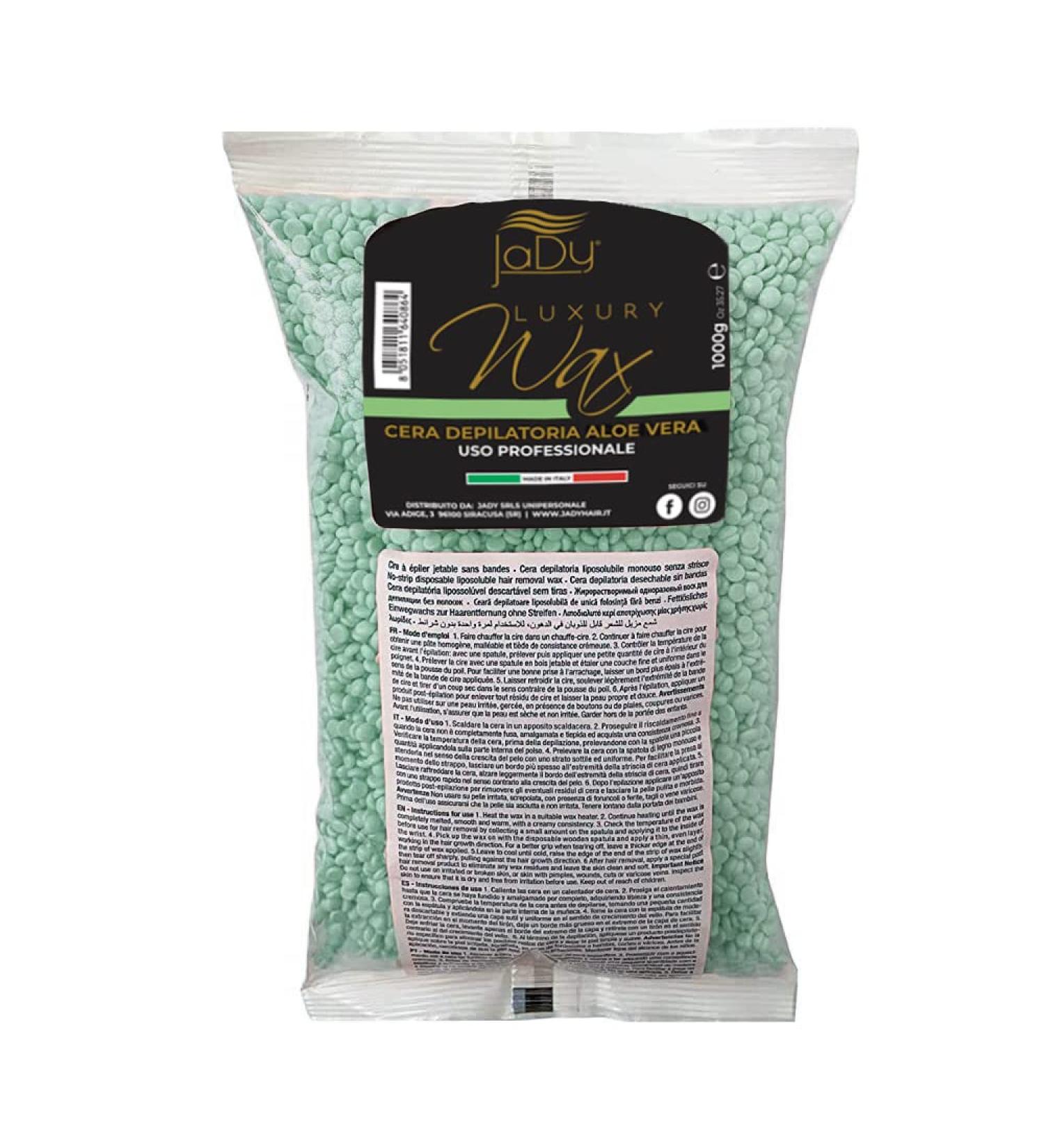 JaDy Waxing Beads - Professional Pain-Free Hair Removal | Aloe Vera 1kg | Ideal for All Zones - Buy Online on GoSupps.com