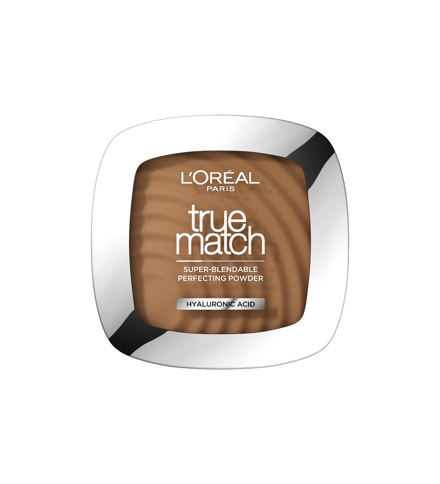 L'Or al Paris Powder Foundation Super-Blendable With Hyaluronic Acid Light Texture for a Flawless Finish True Match Perfecting Powder 8D 8W - Golden Cappuccino 9 g (Pack of 1) - Buy Online on GoSupps.com