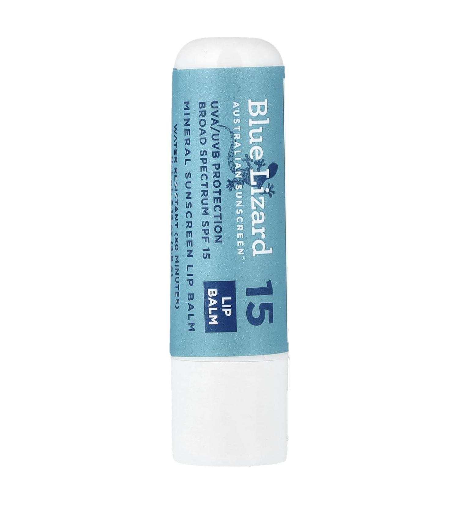 Blue Lizard Australian Sunscreen Mineral Sunscreen Lip Balm SPF 15 Natural Coconut 0.13 oz (3.8 g)