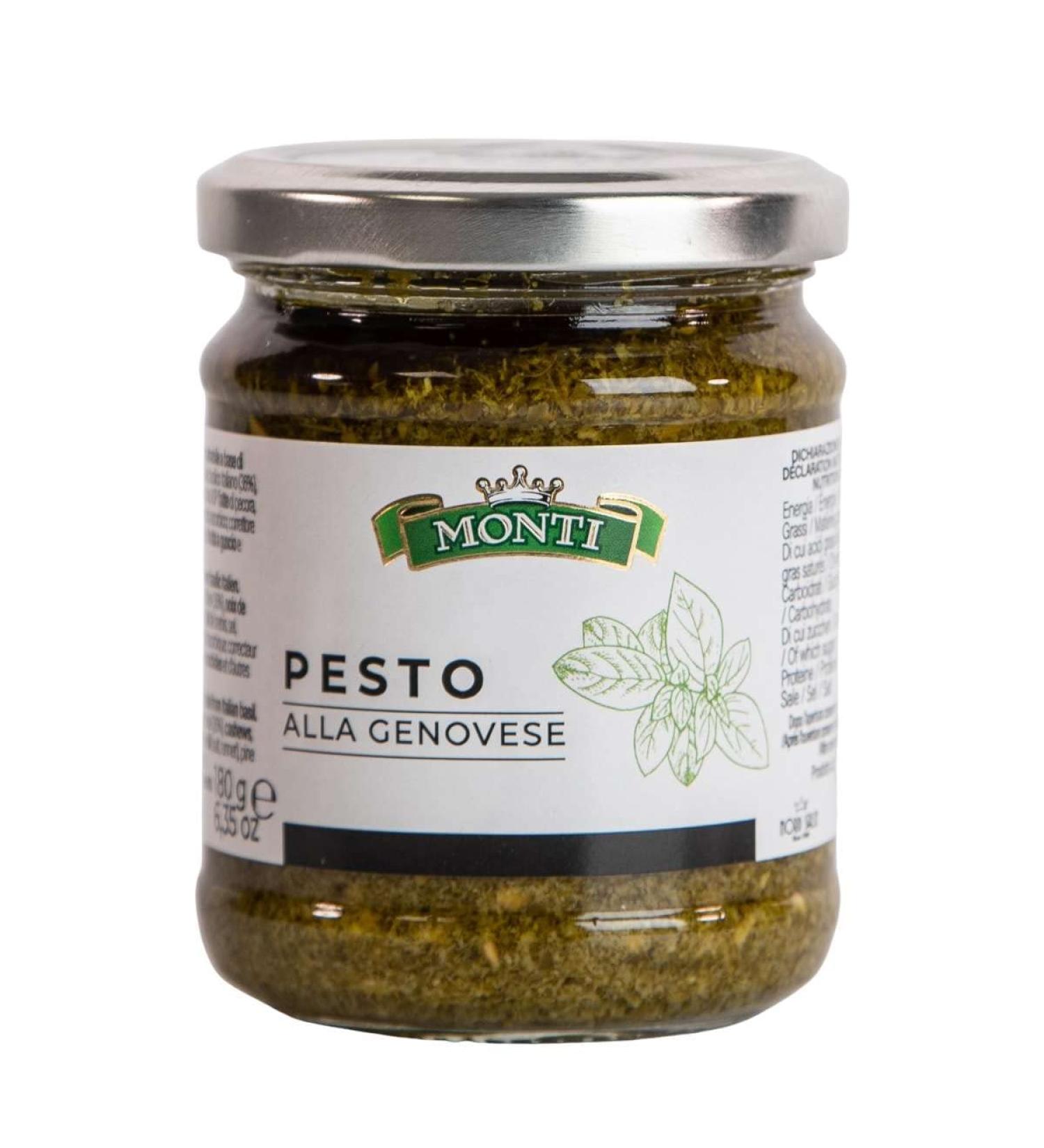 Monti Pesto Genovese 180g - Authentic Italian Pesto Sauce for International Shipping - Buy Online on GoSupps.com