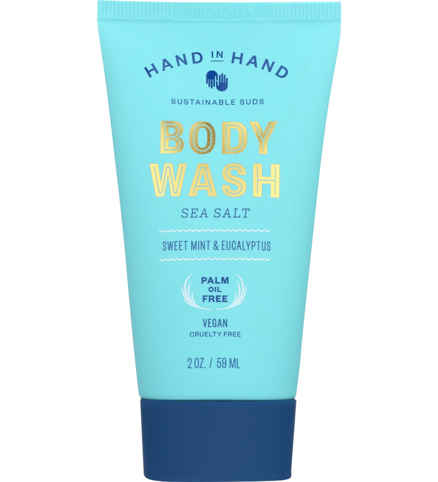 Buy HAND IN HAND Sweet Mint & Eucalyptus Sea Salt Mini Body Wash - 2 FZ | International Shipping Available - Buy Online on GoSupps.com