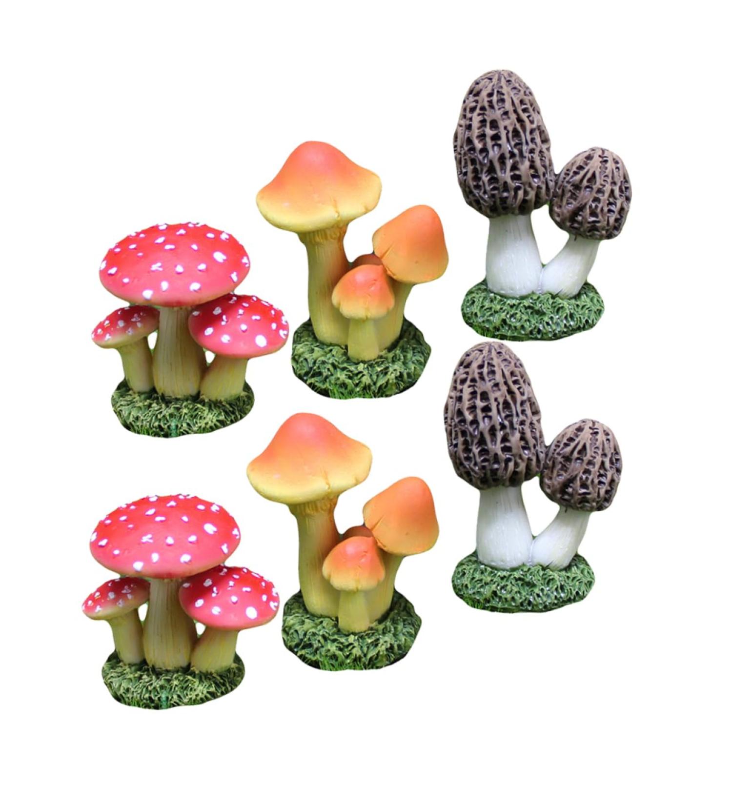 Toddmomy Mushroom Decor 6pcs Simulated Mushroom Flower Pots Plant Mushroom Statue Decor Mushroom Figure Mini Crafts - Buy Online on GoSupps.com