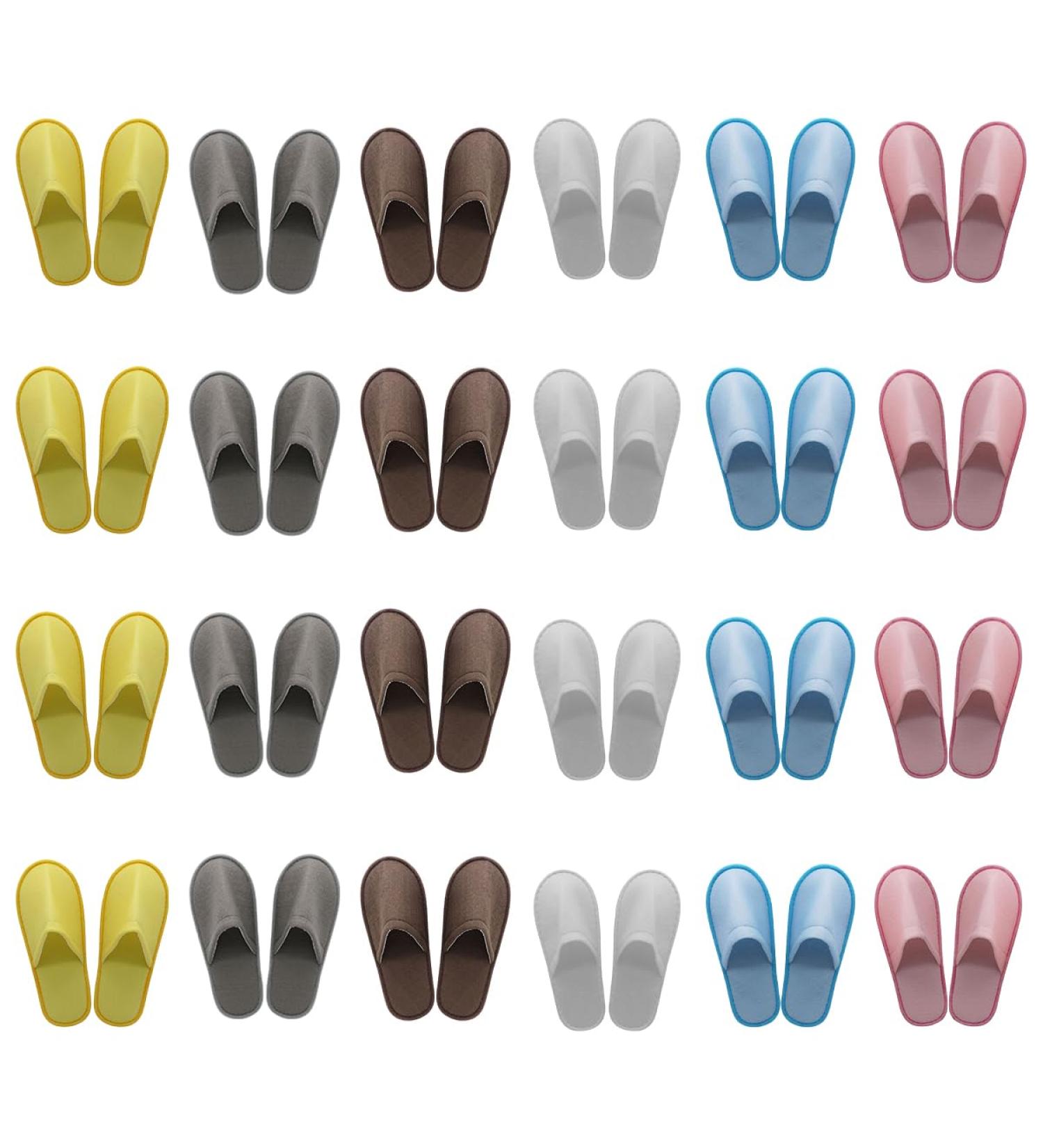 Buy KMOCEPLY 24 Pairs Unisex Non-Slip Disposable House Shoes - Closed Toe Slippers for Guests Hotels Spas & Home - Multicolored 42 EU - Buy Online on GoSupps.com