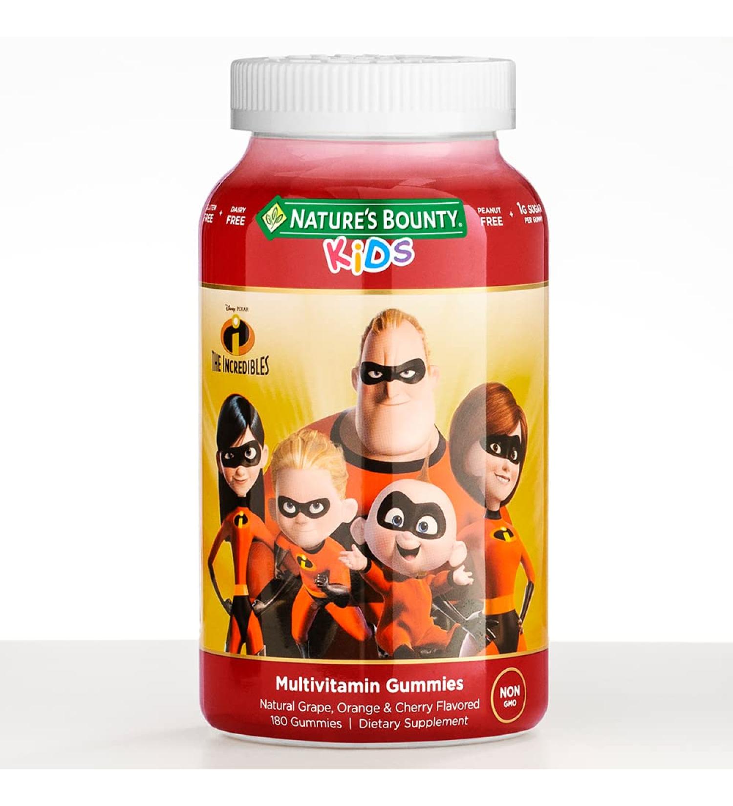 Nature's Bounty Disney The Incredibles Kids Gummy Multi Vitamin - 180 Gummies - Buy Online on GoSupps.com