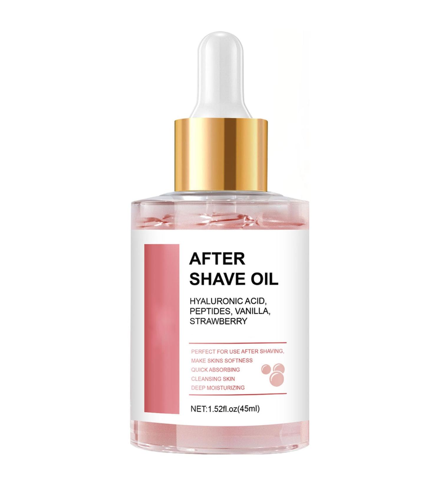 Yniquet After Shave Oil Women for Smooth Skin Strawberry Shaving Oil with Hyaluronic Acid Prevent Ingrown Hairs & Dryness Soothes & Hydrates 1.52 Fl Oz - Buy Online on GoSupps.com