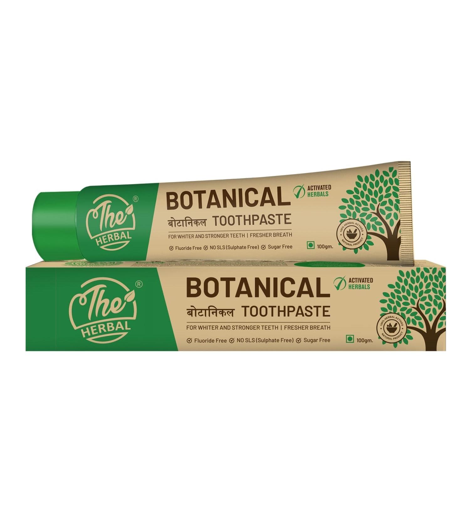 Bo-tanicall' Herbal Toothpaste 100g | Natural Ingredients | Fluoride-Free No SLS Sugar-Free | Fresh Breath & Gentle Clean - Buy Online on GoSupps.com