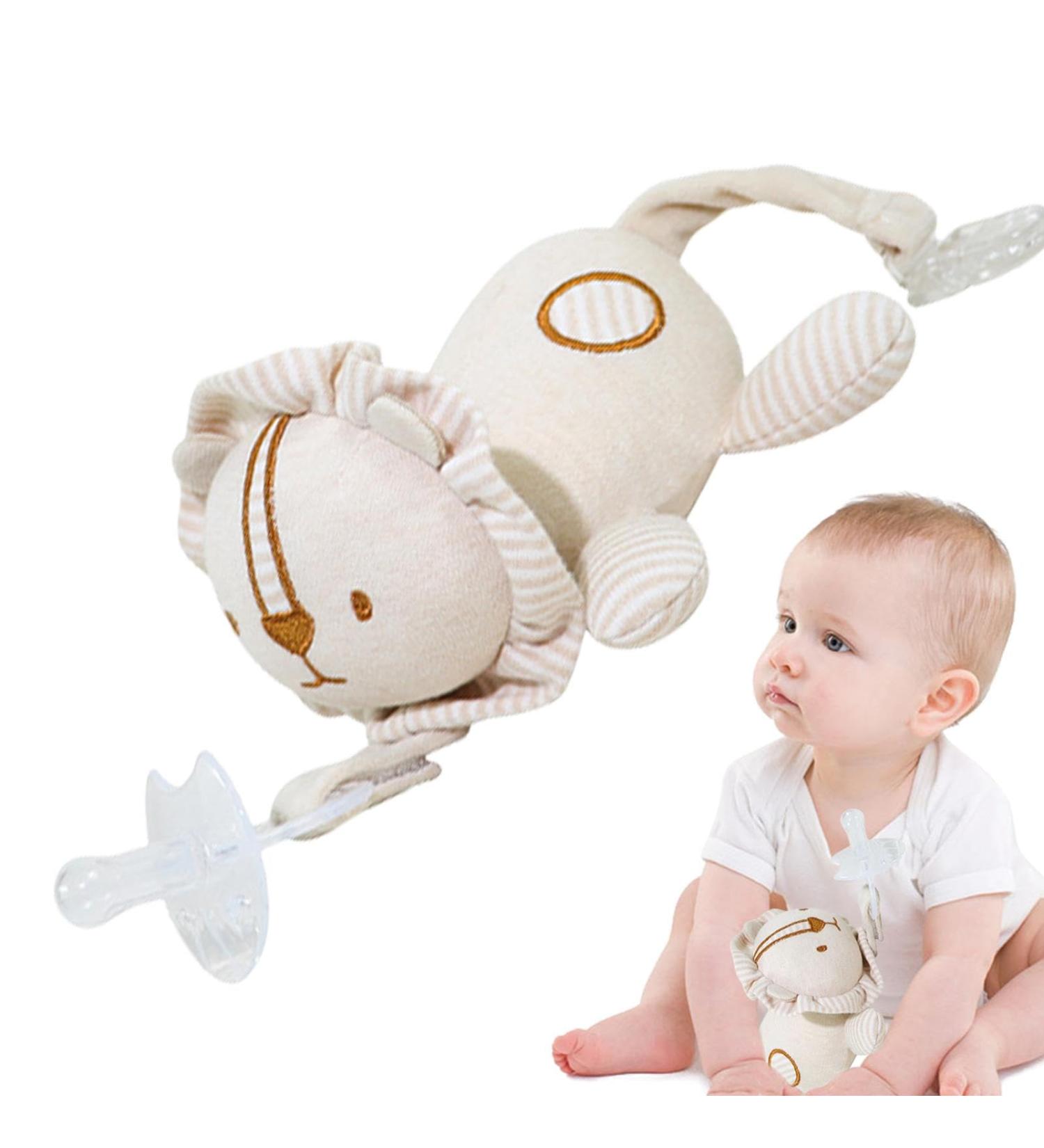 Soft Plush Pacifier Holder for Babies | Skin-Friendly Toy for 0-6 Months | Cute & Cozy - Buy Online on GoSupps.com