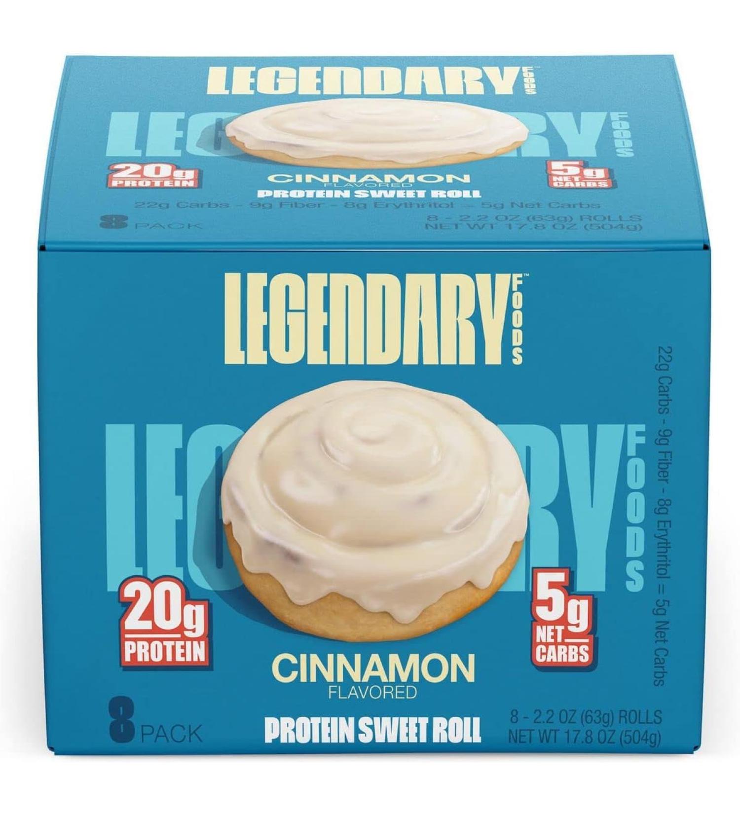 Legendary Foods Sweet Roll Cinnamon 8/box - Buy Online on GoSupps.com