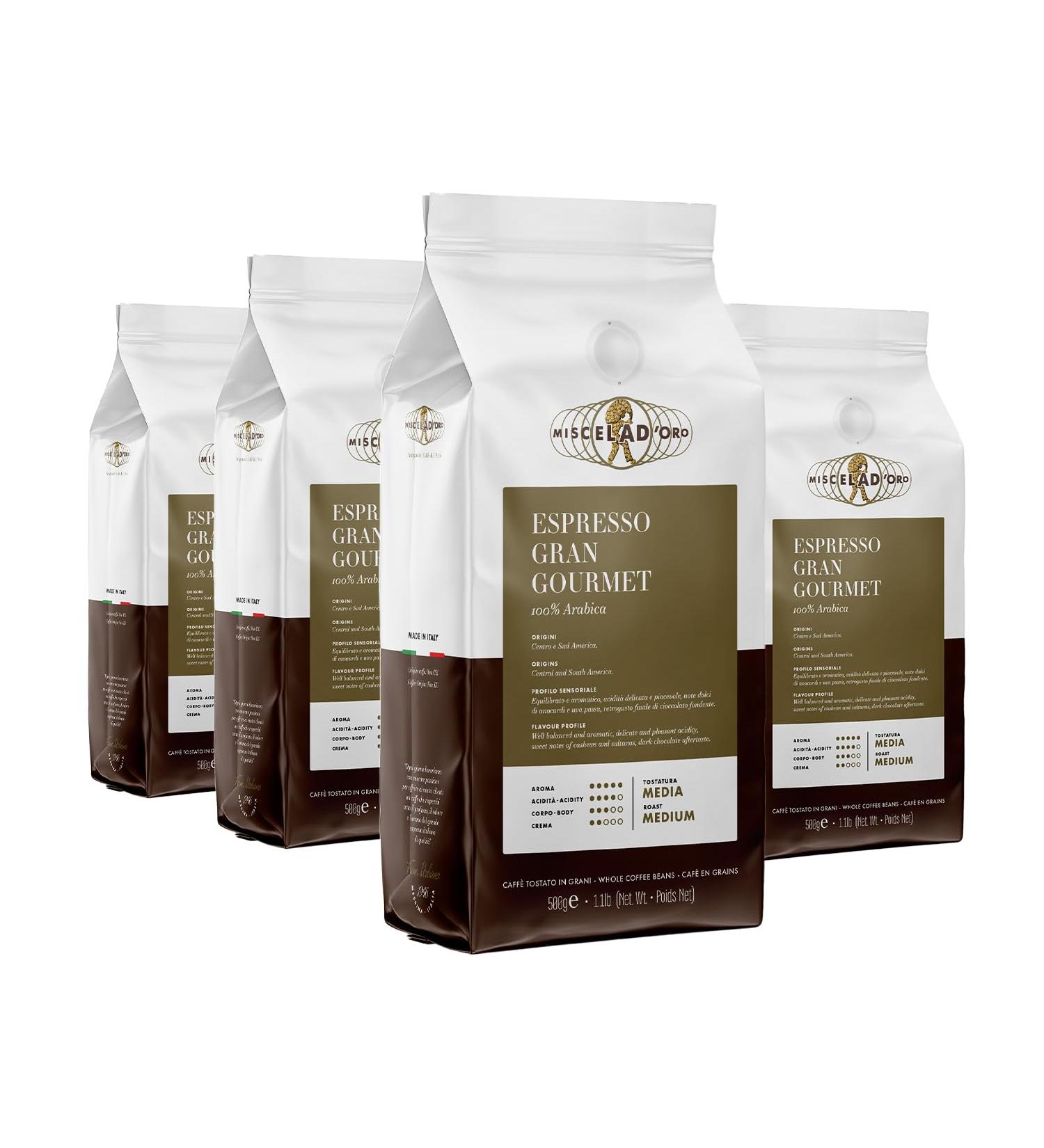 Miscela d'Oro Expresso beans Gran Gourmet - 4 boxes of 500 g