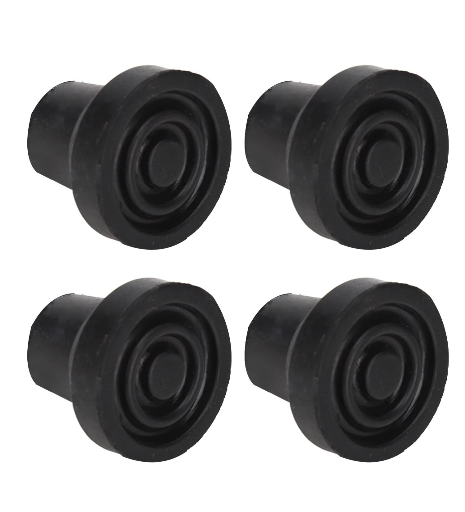 Non-Slip Crutch Tips - 10 Pack Rubber Tips with Metal Spacers for Standard Hiking Poles (16mm) - Durable & Reliable - Buy Online on GoSupps.com