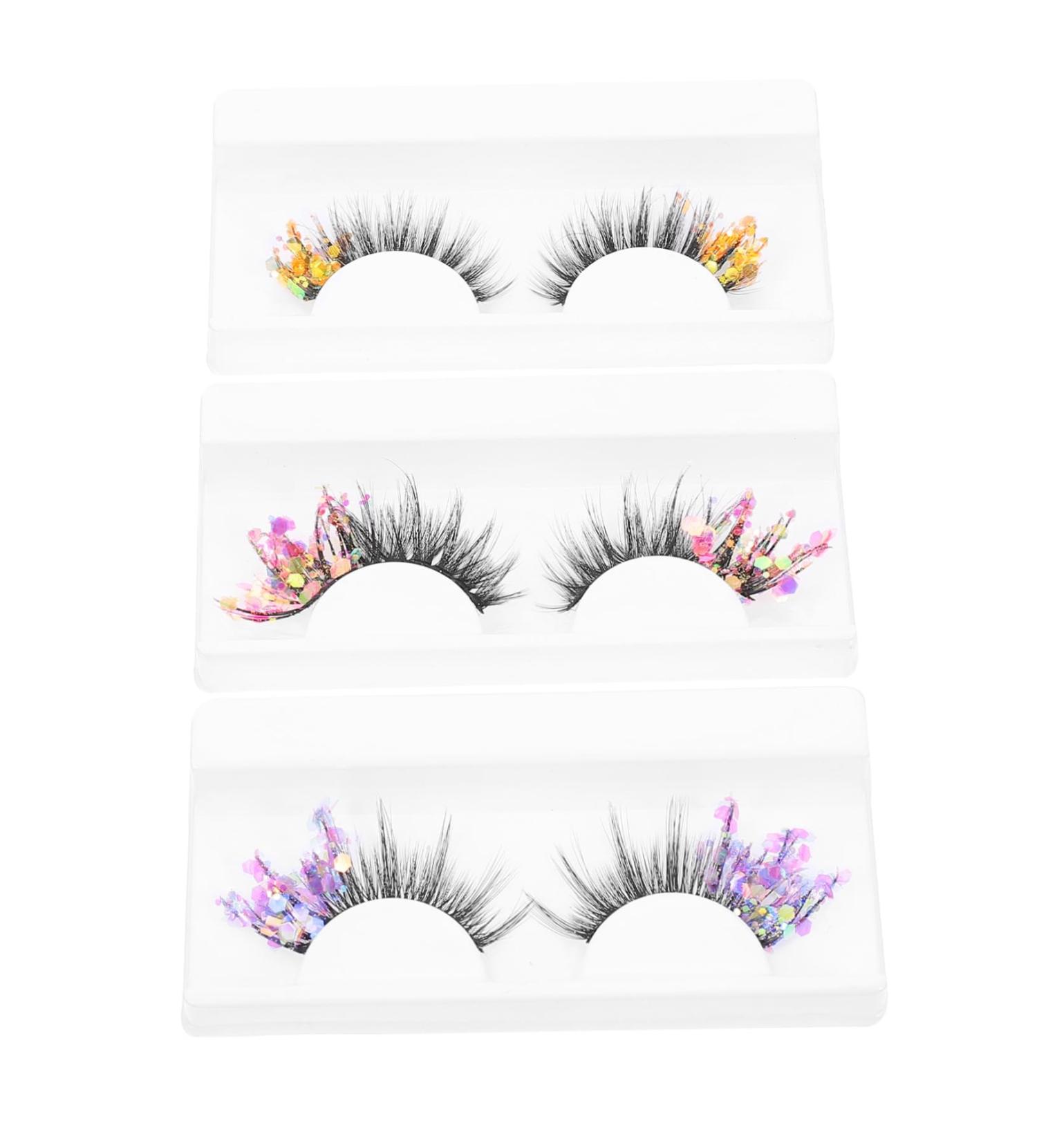 minkissy 6 Pairs Fluorescent False Eyelashes Fake Eyelashes Artificial Eyelashes Fluffy Wispy Lashes Lash Extensions Natural False Eyelashes Lash Natural Look Flash High-grade Fiber 3d - Buy Online on GoSupps.com