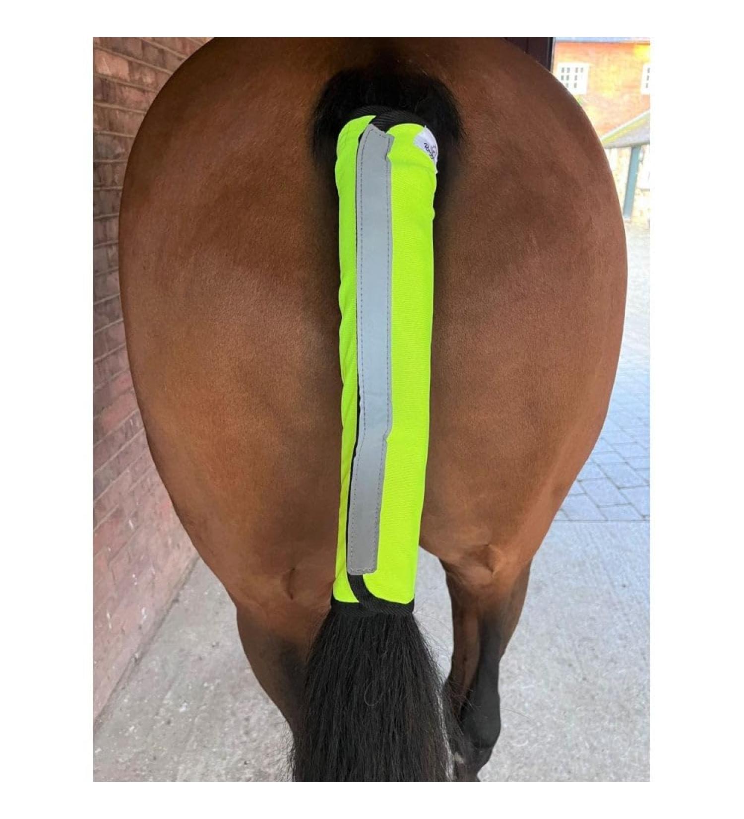 Ruggles Hi-Viz Tail Wrap With Reflective Strip | High Visibility Tail Guard | Horse/Rider Safety