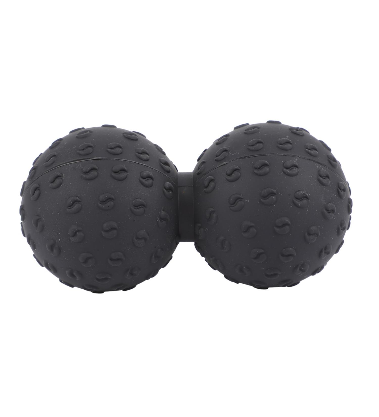 Lurrose Yoga Massage Ball | Foam Acupressure Roller for Muscle Relief | Vibration & Self-Massage Tool | 12x6.3cm - Black - Buy Online on GoSupps.com