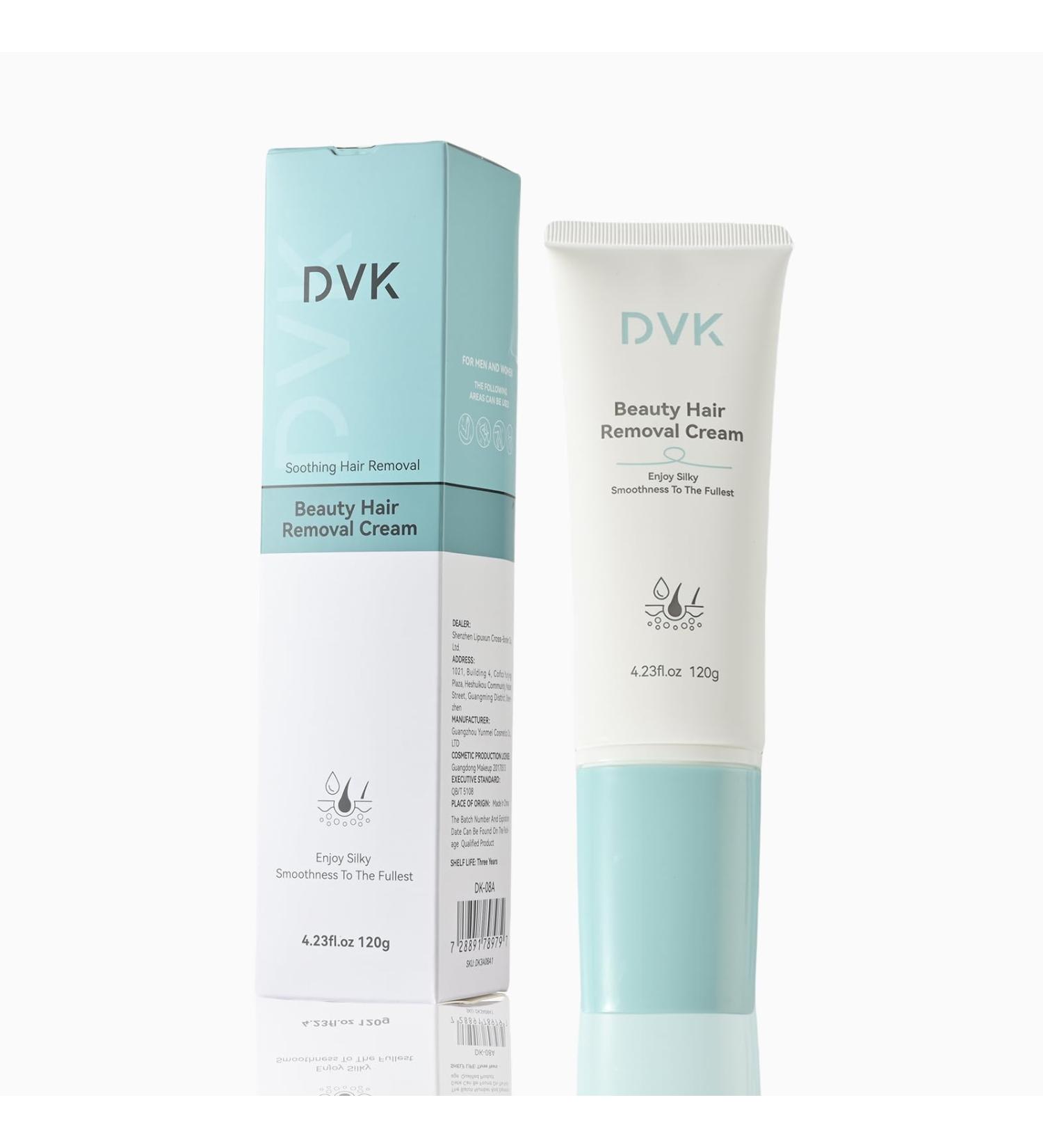 DVK Hair Removal Cream 4.23 fl oz | Silky Smooth Painless Hairfree Solution | Waxing Kit & Shaving Foam for Skincare - Buy Online on GoSupps.com