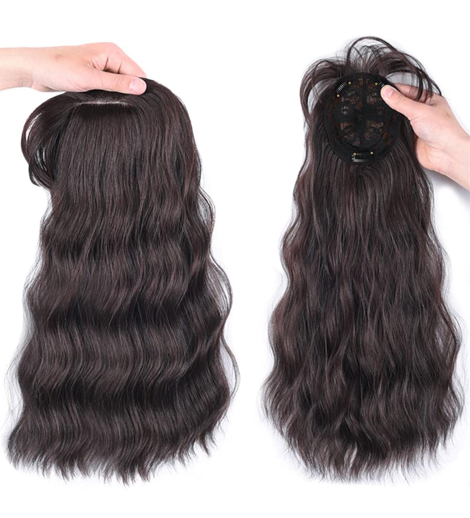 Natural Invisible Water Ripple Wig with Air Bangs Head Overhead 3D Bangs - White Hair Brown-black - Buy Online on GoSupps.com