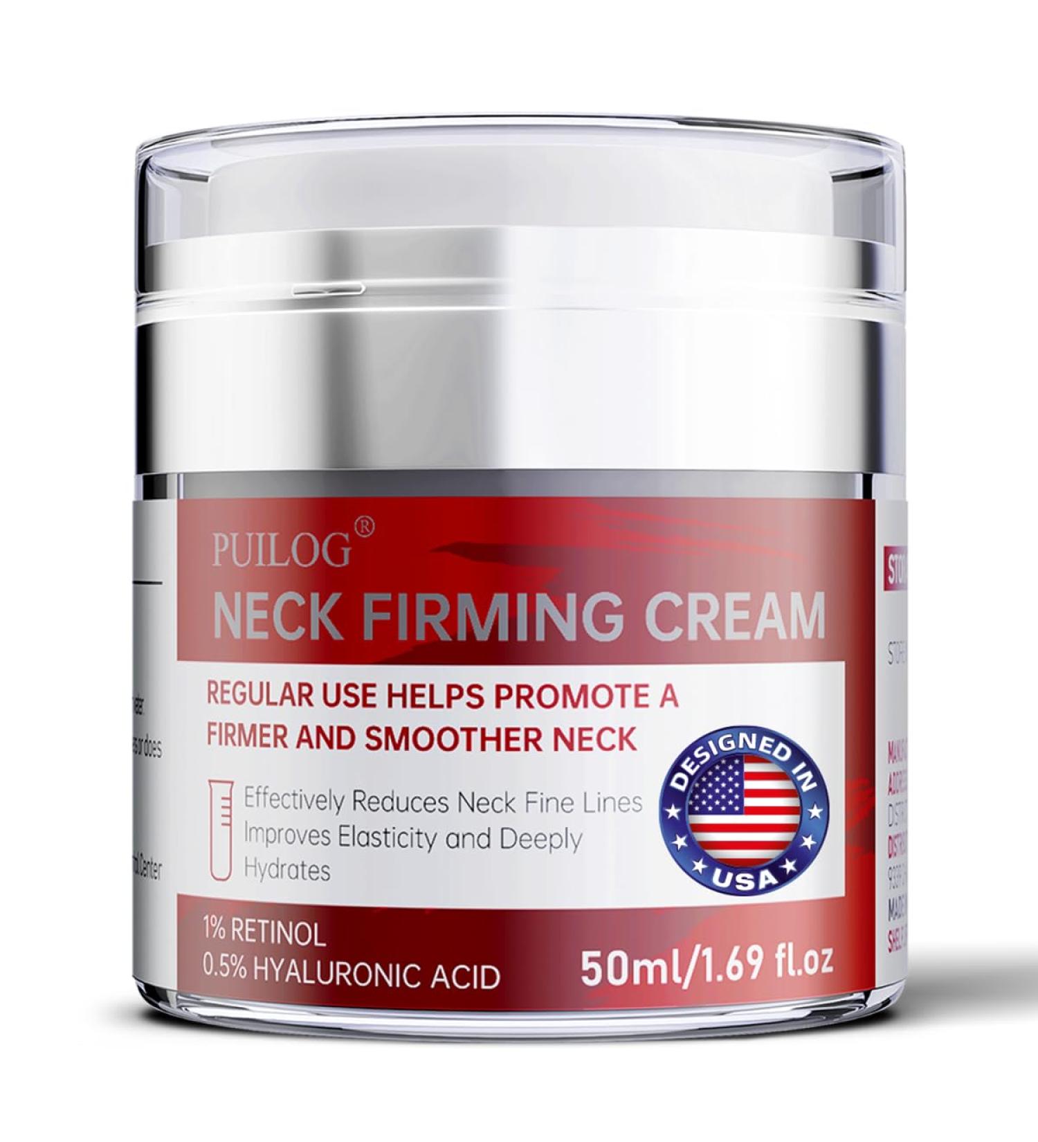 Neck Firming Cream Anti-Aging Tightening And Lifting Treatment With Peptides Retinol Collagen & Hyaluronic Acid Cream For Neck Face and Chest (1.7 Fl Oz) - Buy Online on GoSupps.com